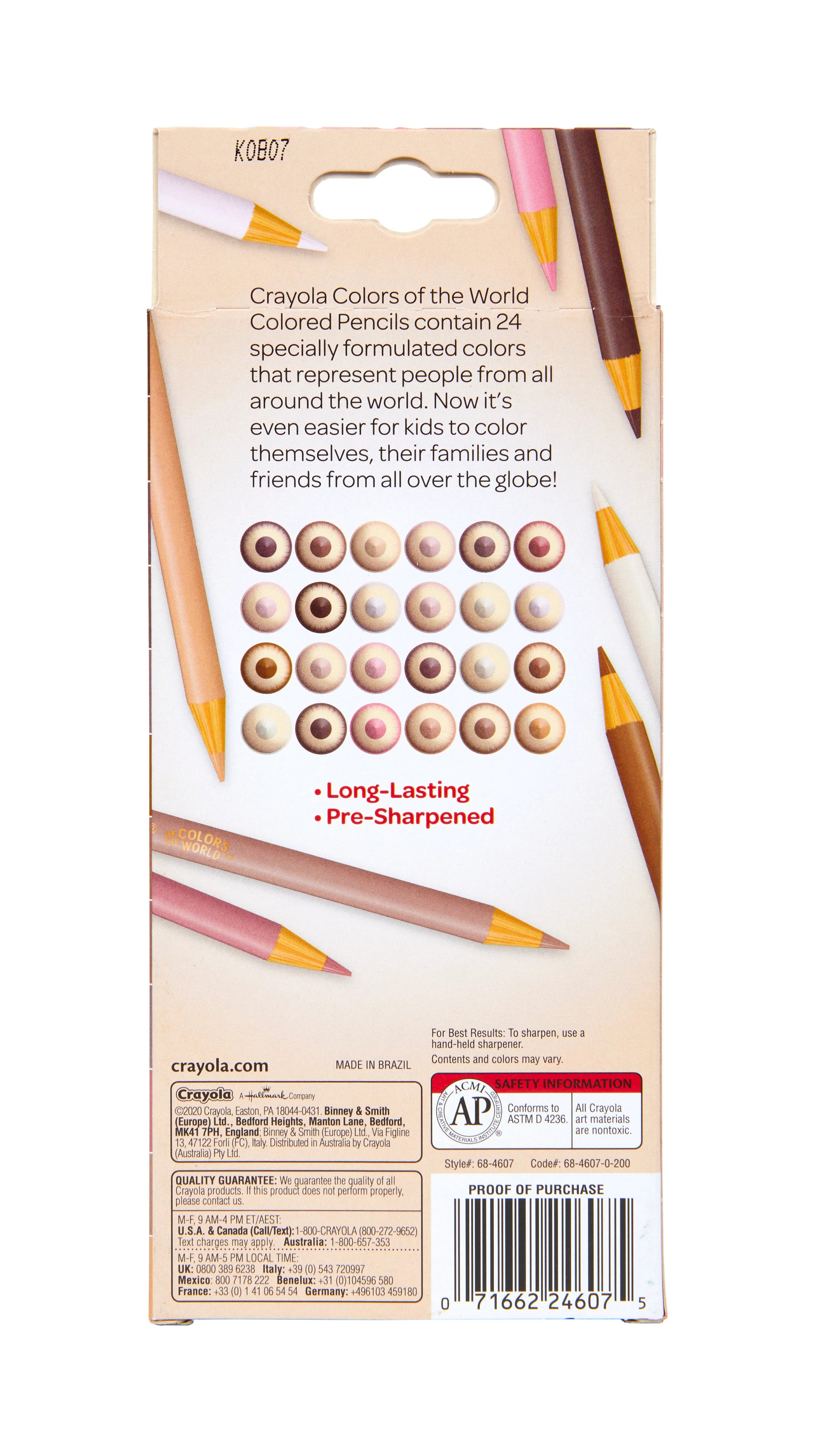 Crayola Colours Of The World Coloured Pencils 24 Pack