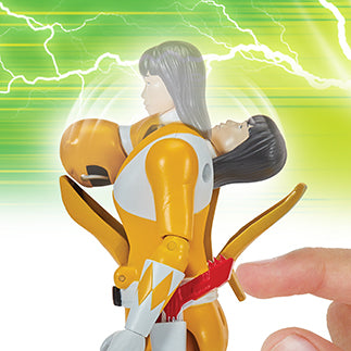 Mighty Morphin Power Rangers Auto-Morphin Figures - Yellow Ranger - Toyworld Australia