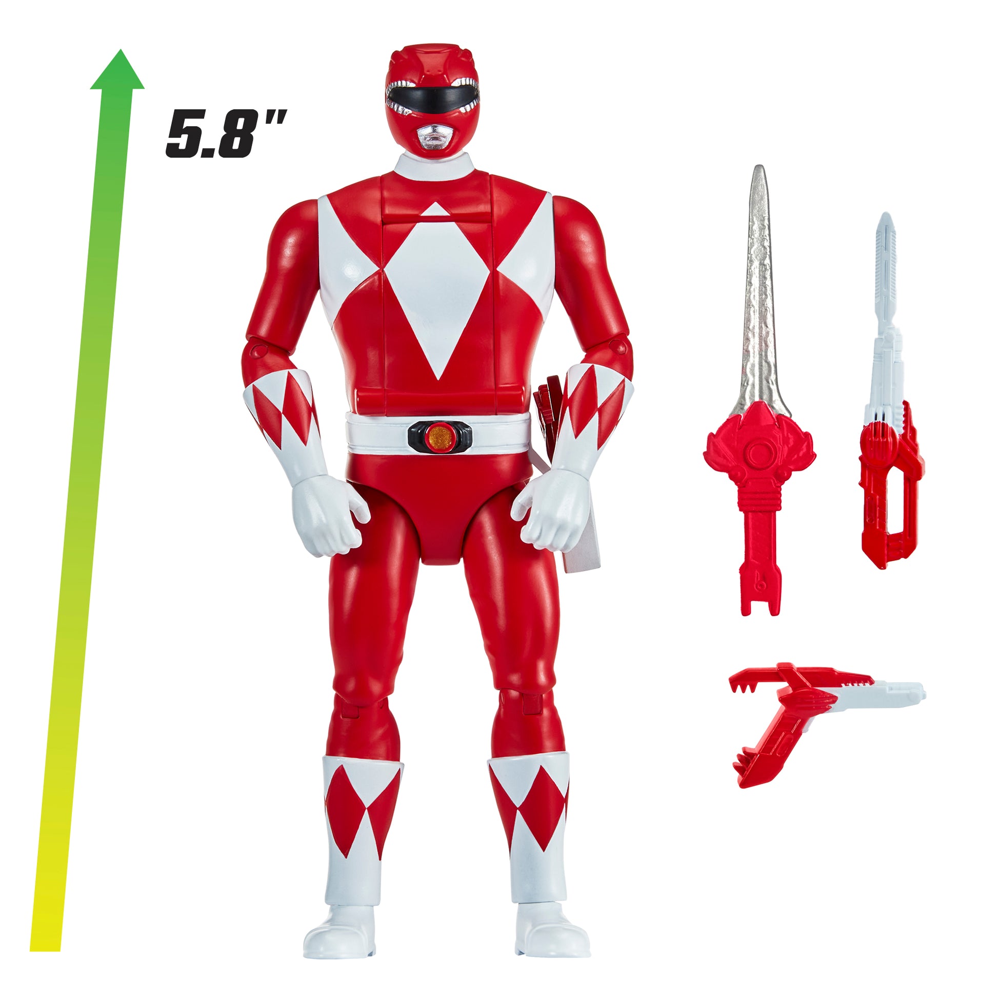 Mighty Morphin Power Rangers Auto-Morphin Figures - Red Ranger - Toyworld Australia