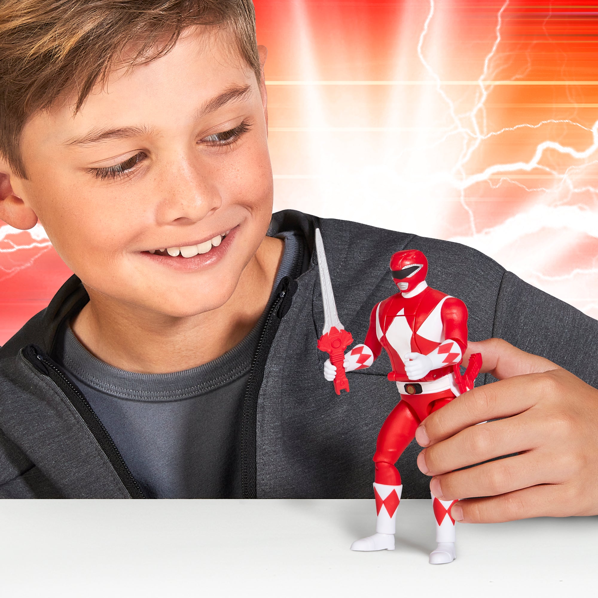 Mighty Morphin Power Rangers Auto-Morphin Figures - Red Ranger - Toyworld Australia