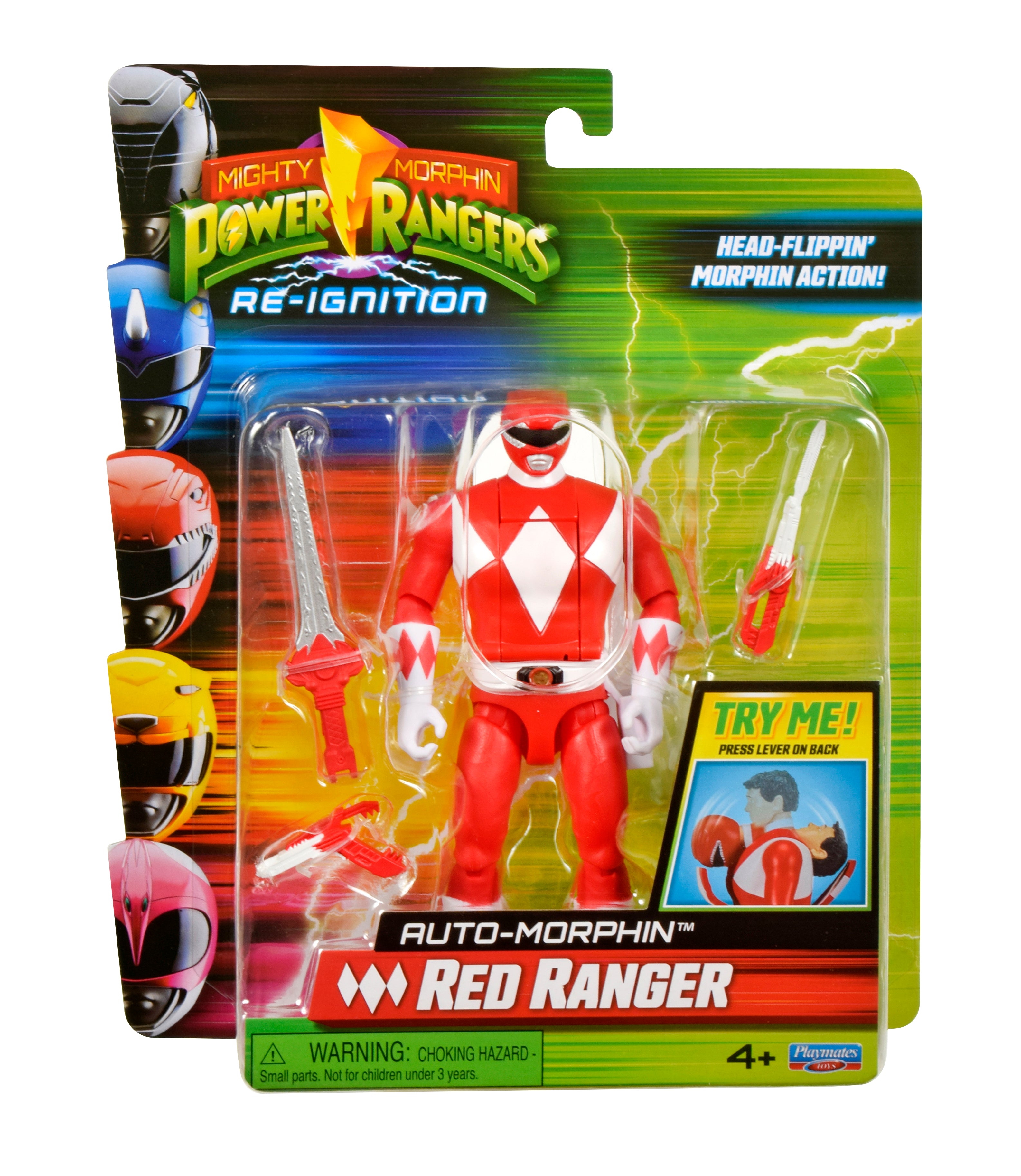 Mighty Morphin Power Rangers Auto-Morphin Figures - Red Ranger