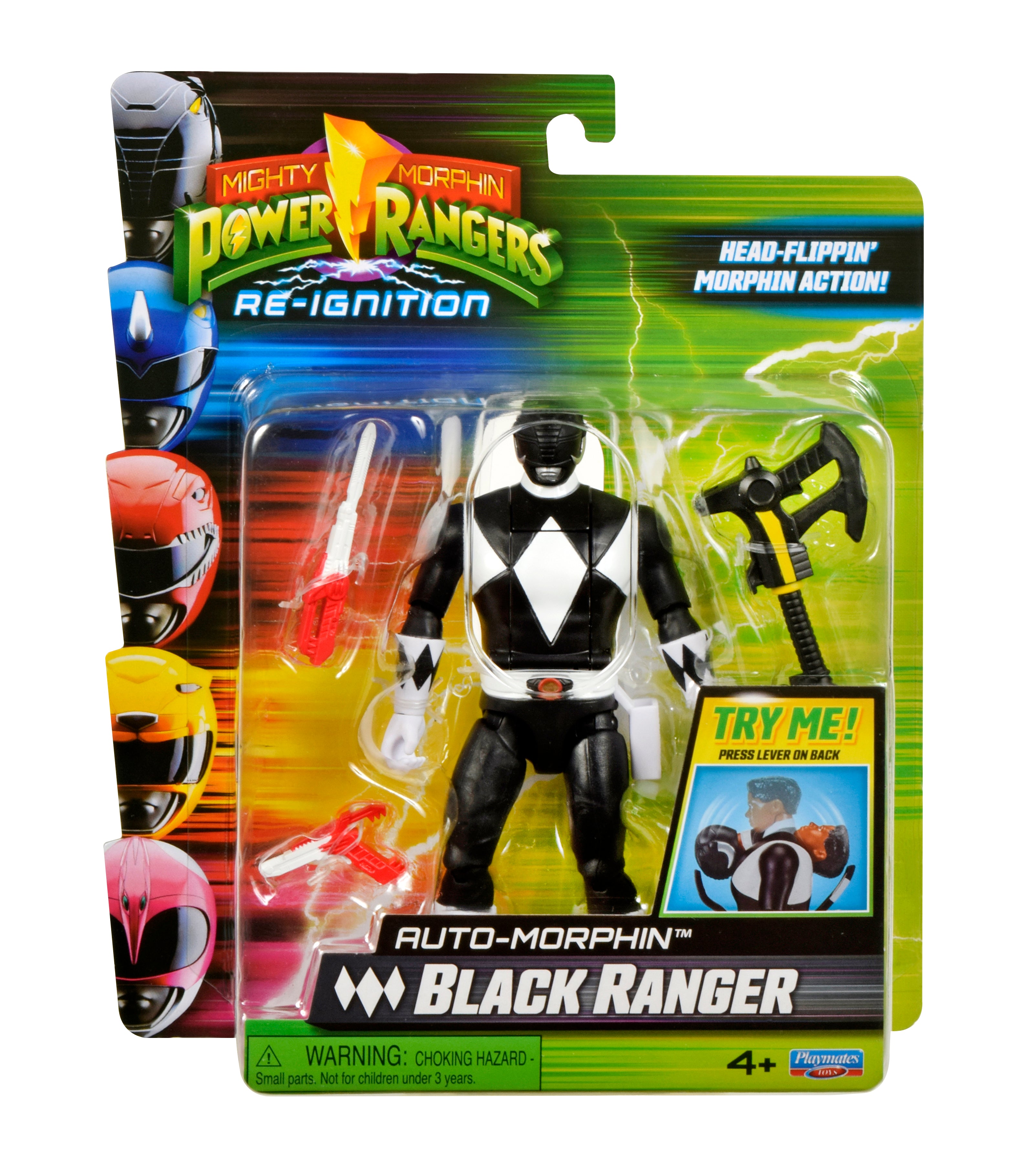 Mighty Morphin Power Rangers Auto-Morphin Figures - Black Ranger