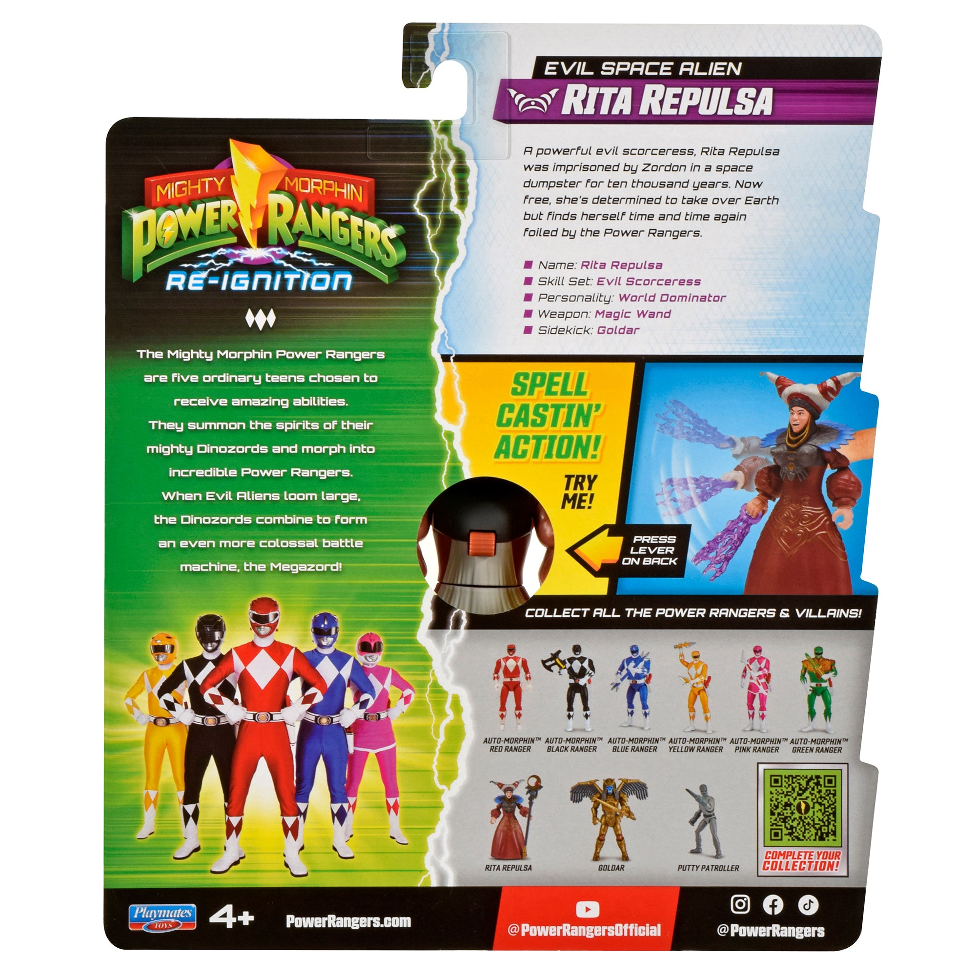 Mighty Morphin Power Rangers Auto-Morphin Figures - Rita Repulsa