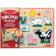 Melissa & Doug Farm Animals Sound Puzzle 8 Pieces