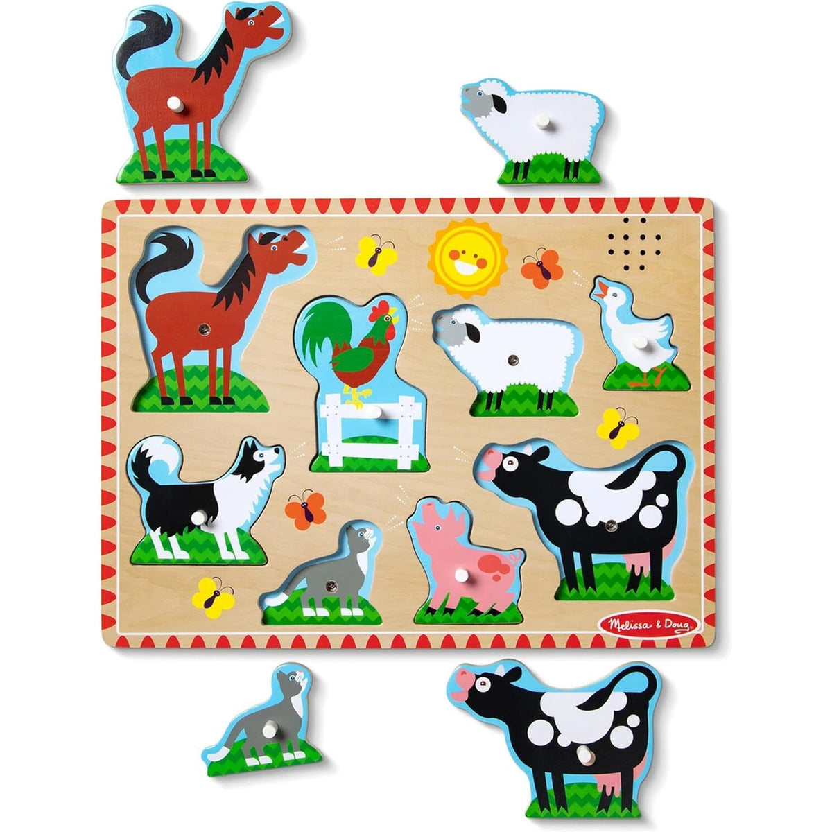 Melissa & Doug Farm Animals Sound Puzzle 8 Pieces
