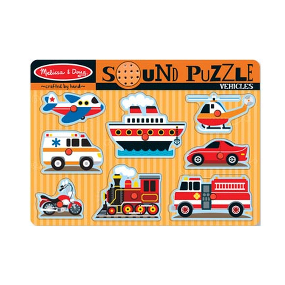Melissa & Doug Vehicles Sound Puzzles 8 Pieces