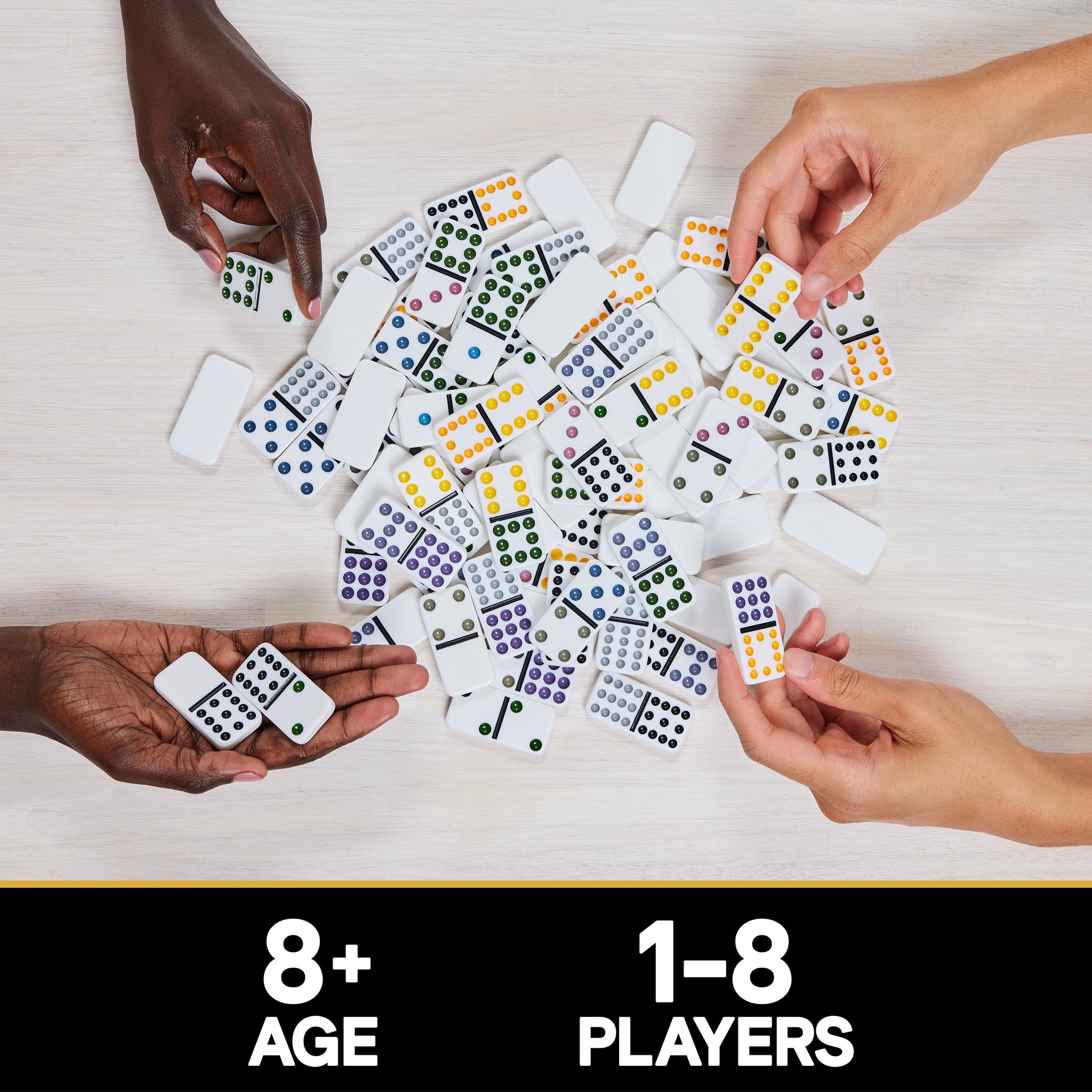 Cardinal Classic Double Twelve Coloured Dominoes With Mexican Train Tin