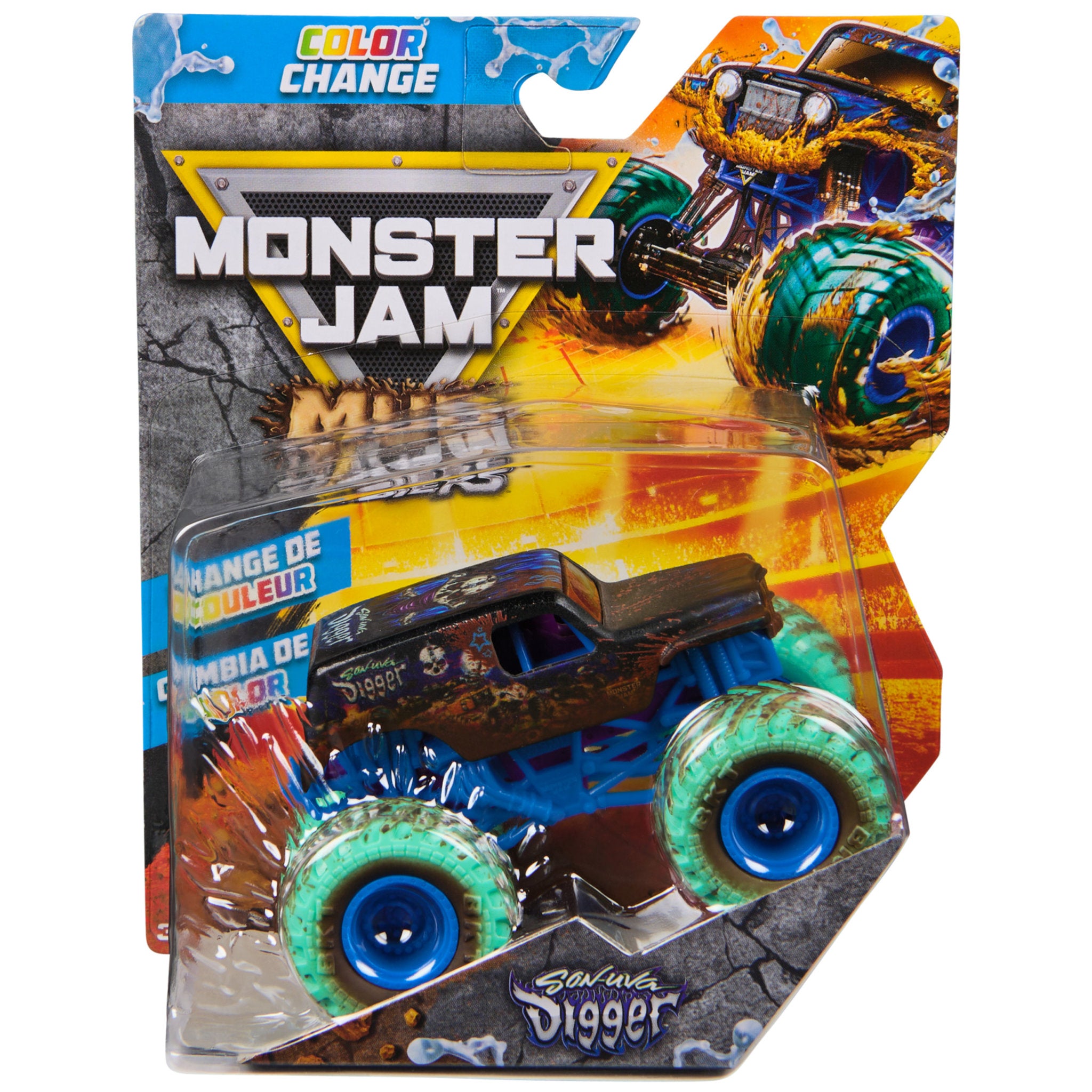 Monster Jam 1:64 Mud Blasters Colour Change - Sonuva Digger