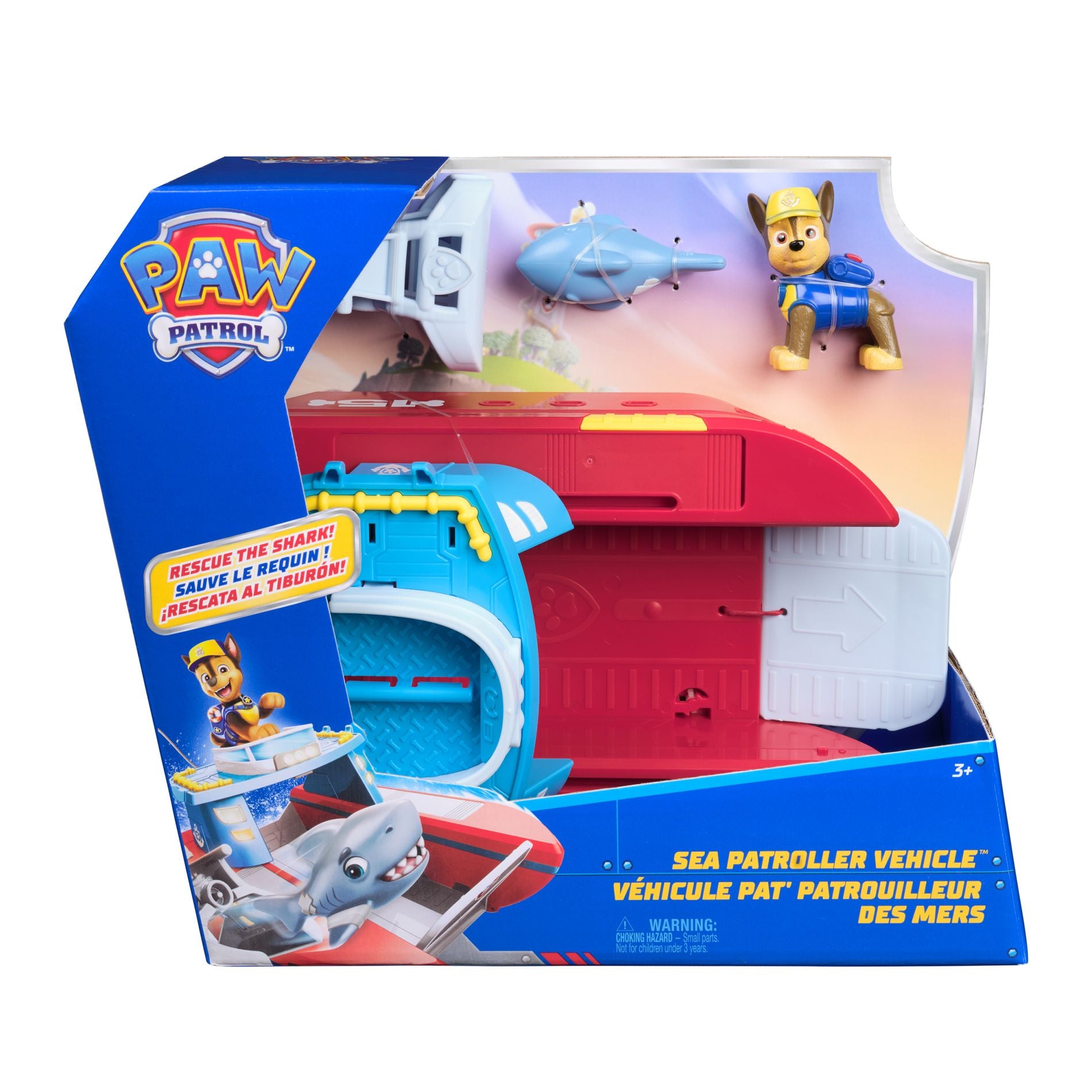 PAW Patrol Sea Patroller Vehicle With Chase Figure - Toyworld Australia