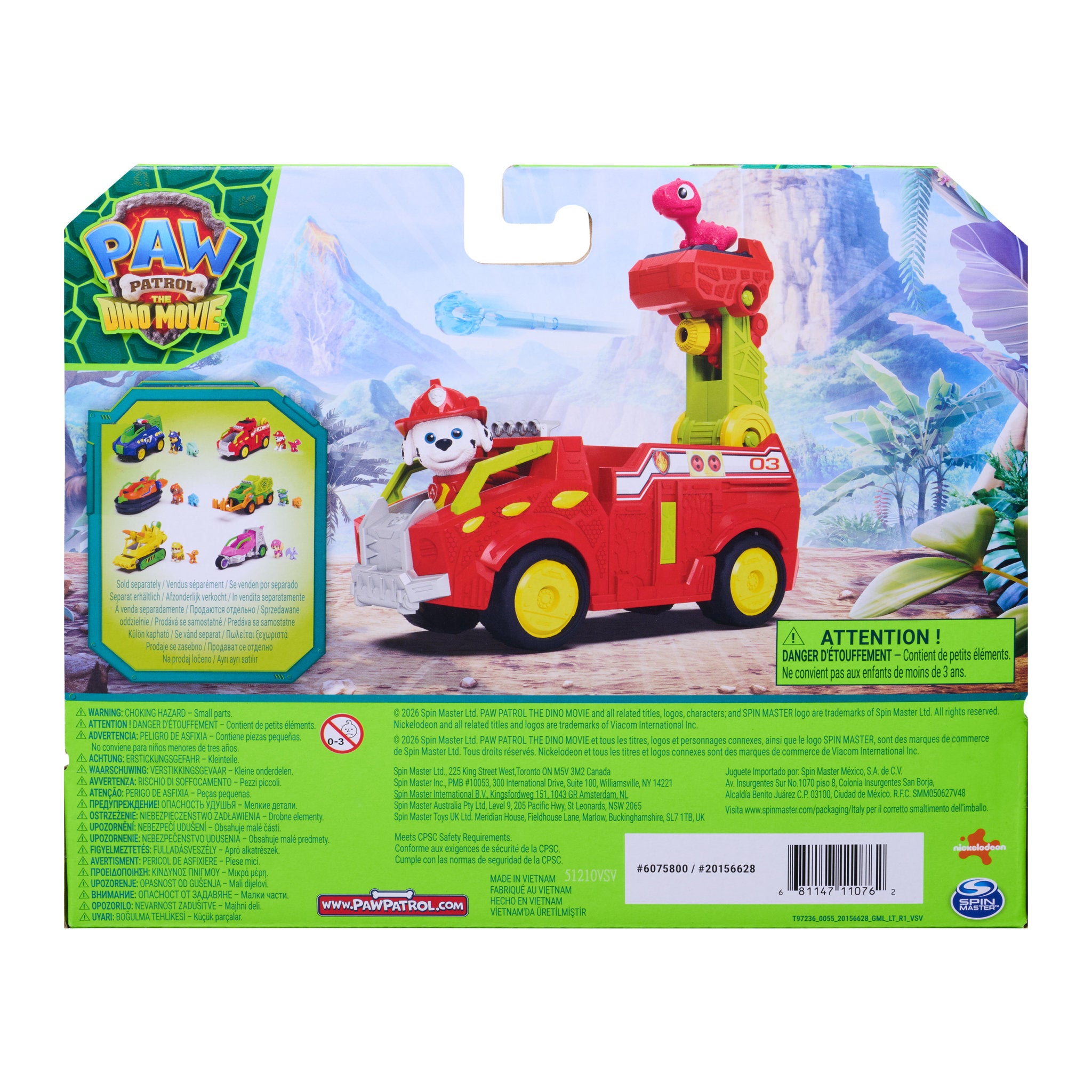 PAW Patrol The Dino Movie Marshall Dino Rescue Fire Truck