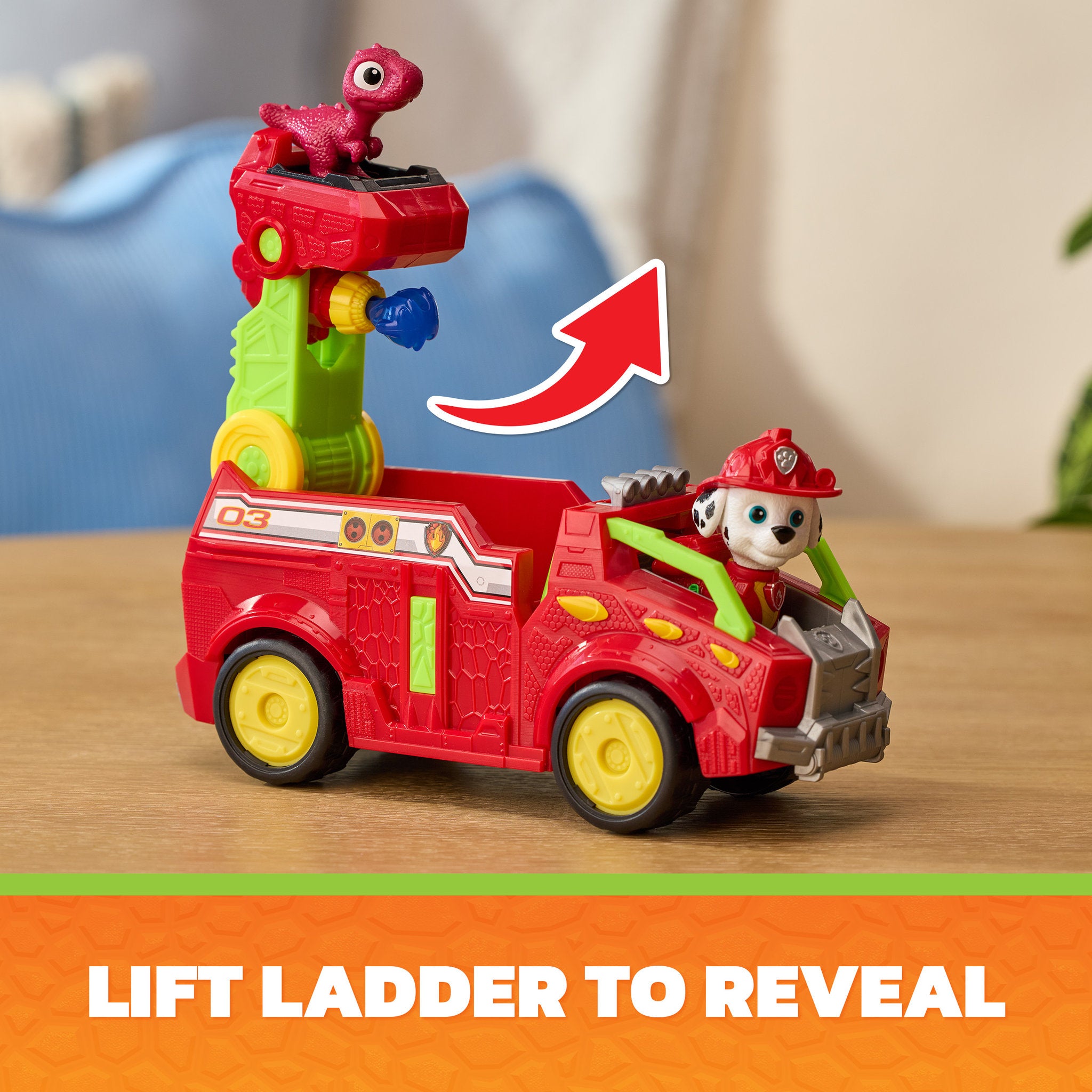 PAW Patrol The Dino Movie Marshall Dino Rescue Fire Truck