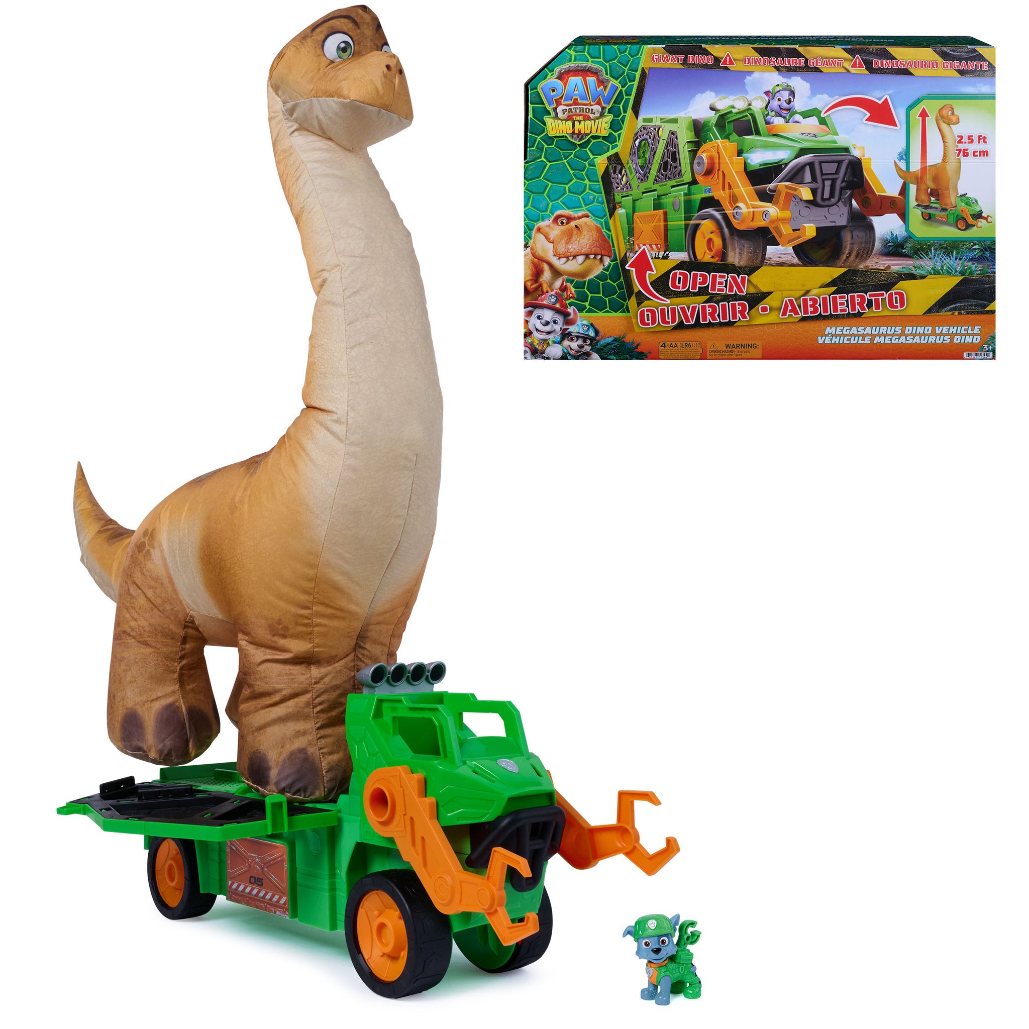 PAW Patrol The Dino Movie Megasaurus Dino Vehicle