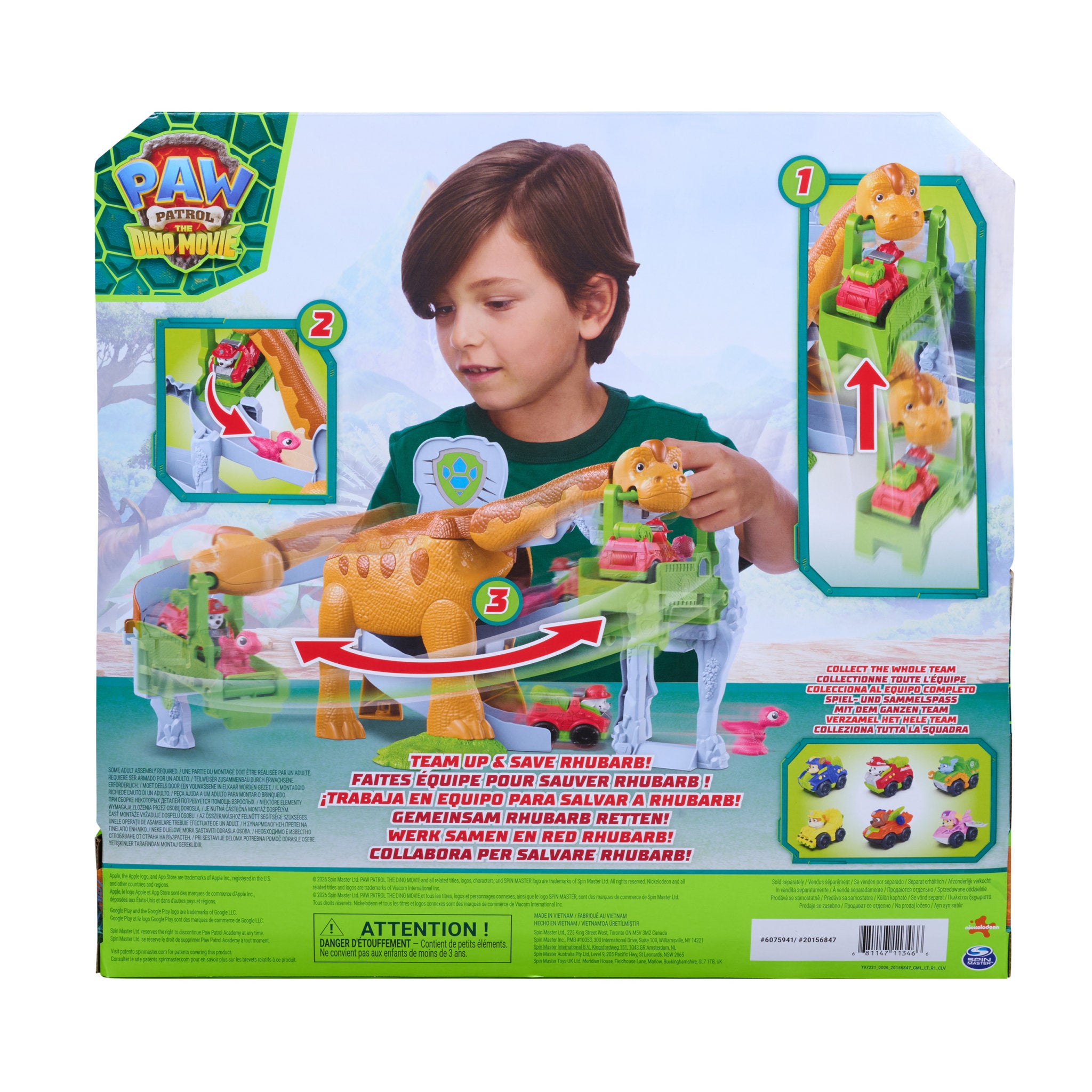 PAW Patrol The Dino Movie Lift & Race Dino Playset