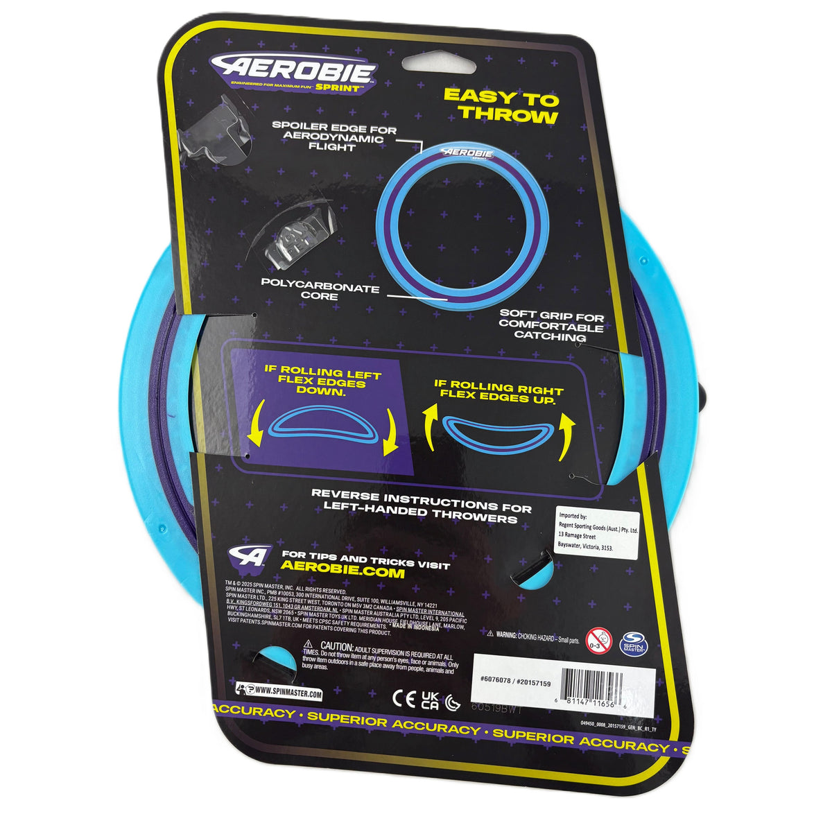 Aerobie 10 Inch Sprint Ring - Blue