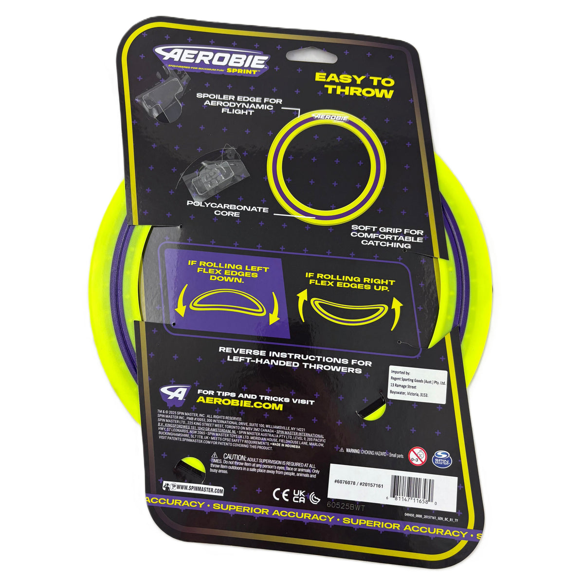 Aerobie 10 Inch Sprint Ring - Yellow