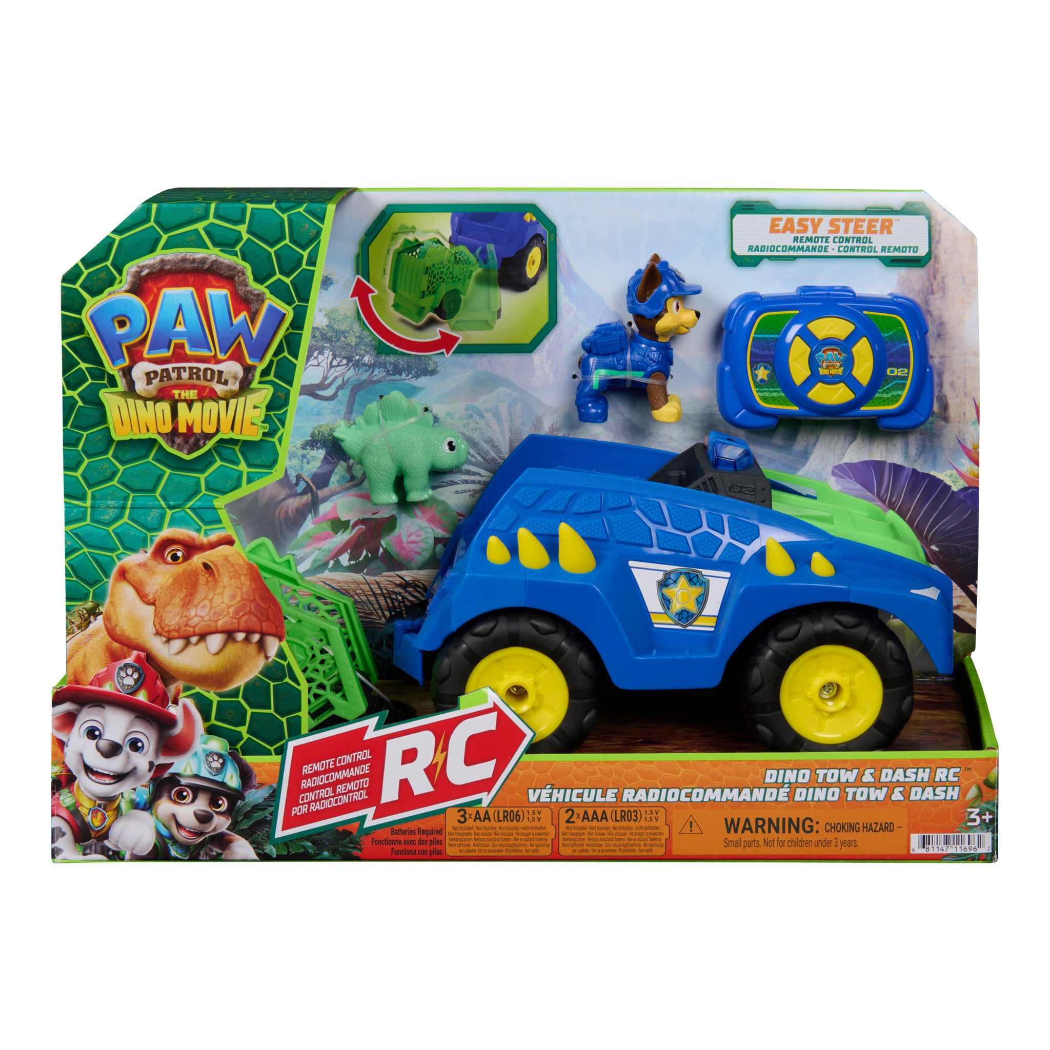 PAW Patrol The Dino Movie Dino Tow & Dash RC