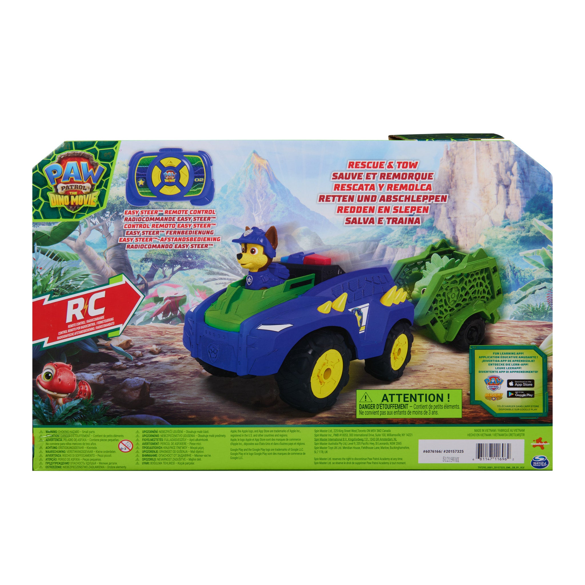 PAW Patrol The Dino Movie Dino Tow & Dash RC
