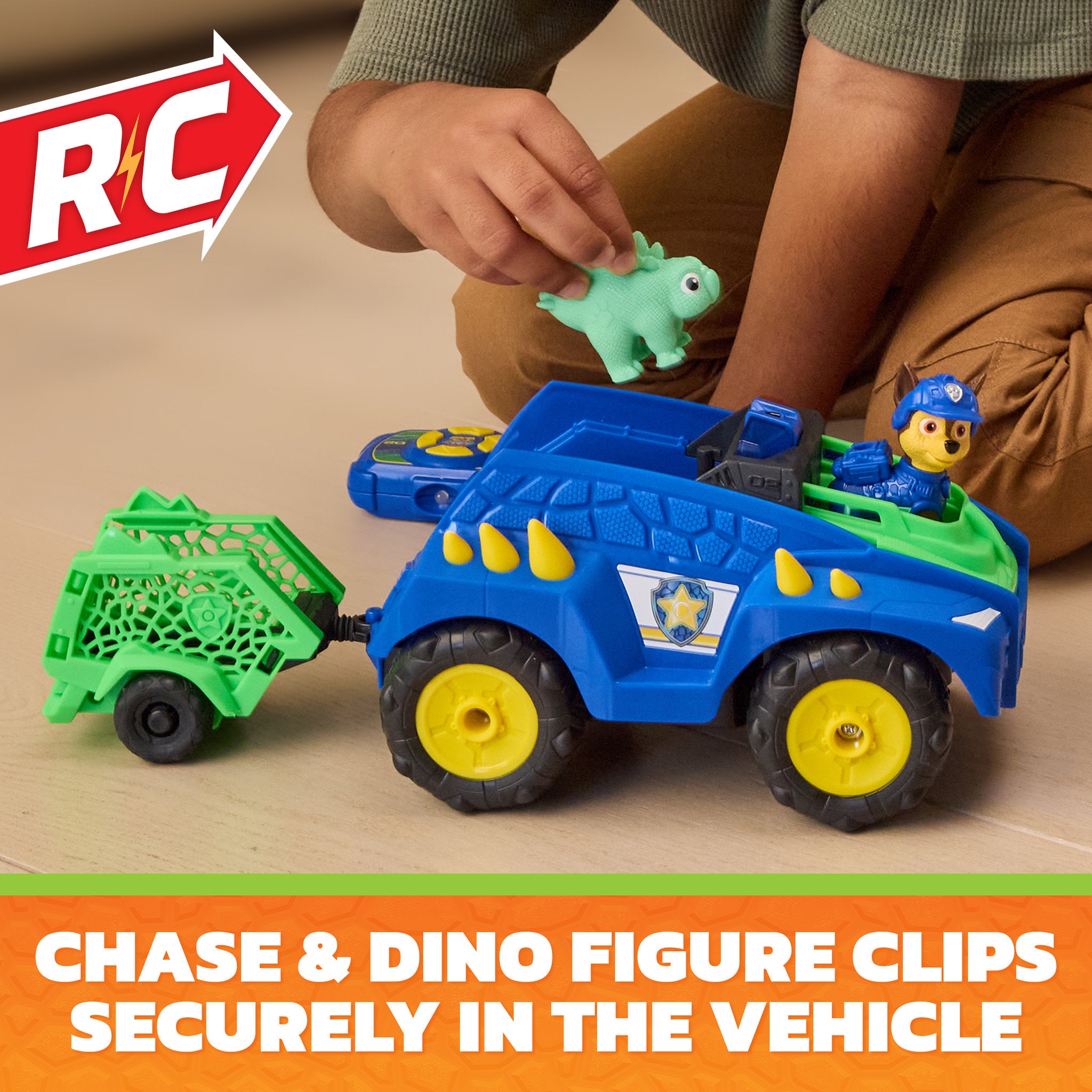 PAW Patrol The Dino Movie Dino Tow & Dash RC