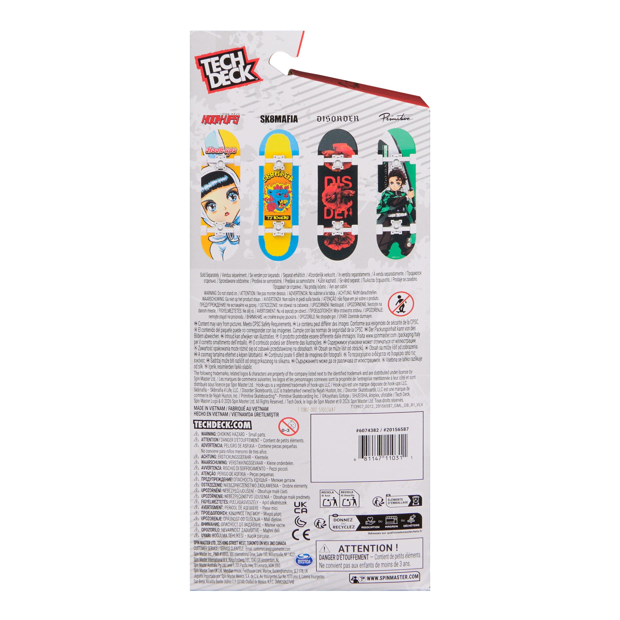 Tech Deck Handboard Demon Slayer Skateboard
