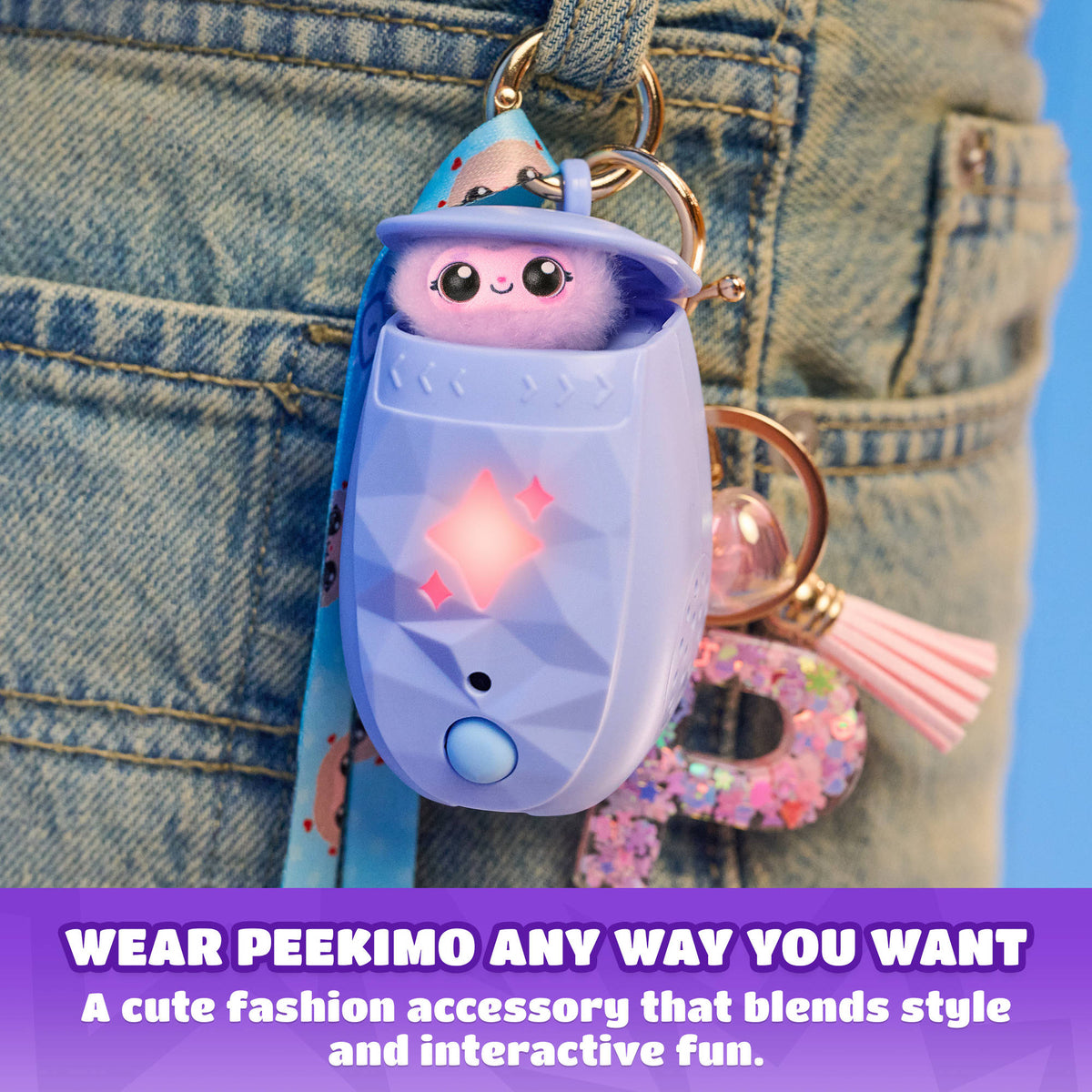 Peekimo Tiny Wearable Interactive Pet - Purple