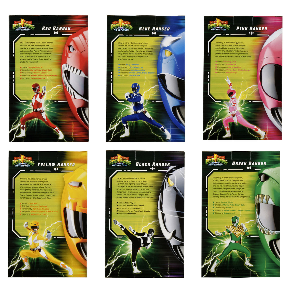 Mighty Morphin Power Rangers Re-Ignition 6 Figure Set