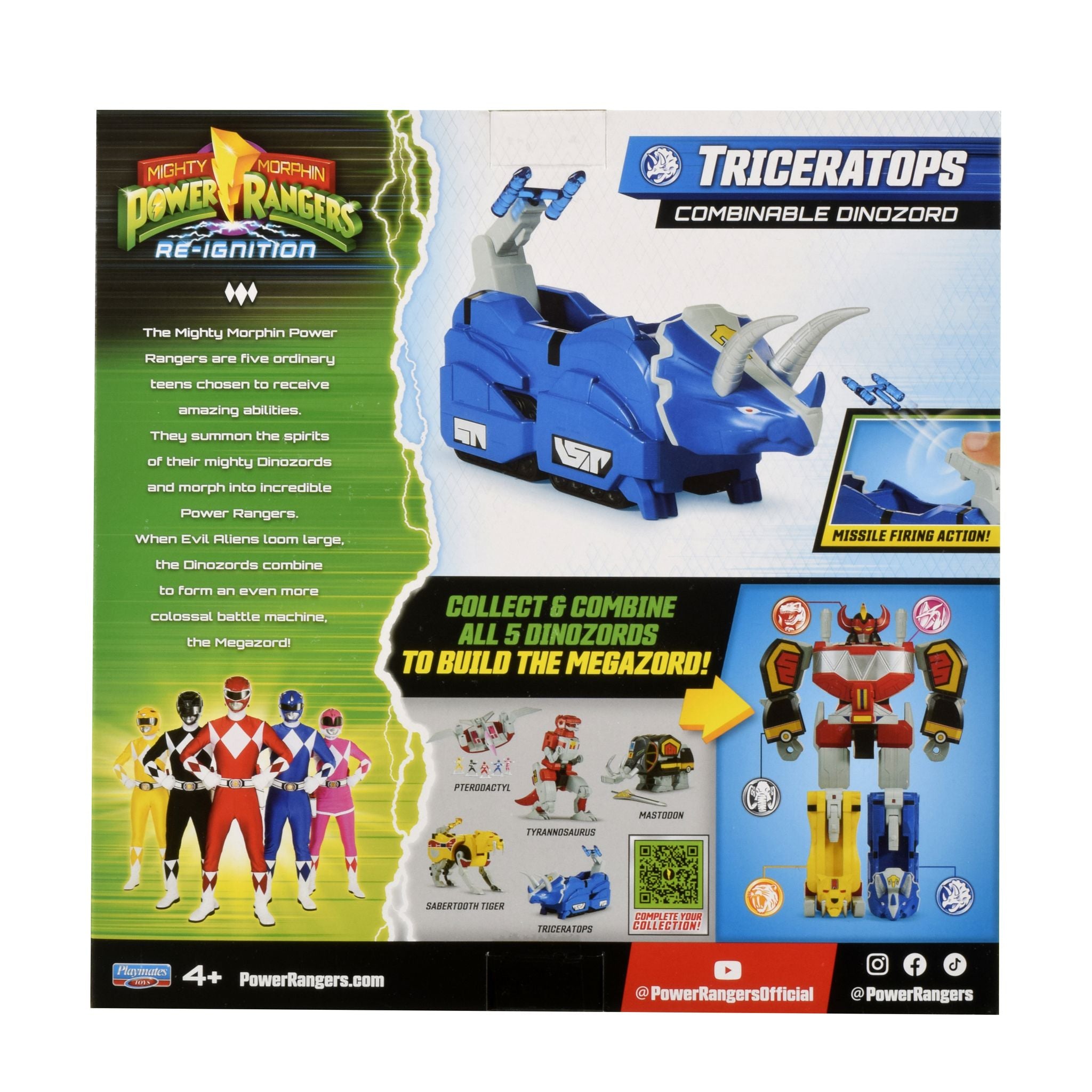Power Rangers Mighty Morphin Combinable Dinozord -Triceratops