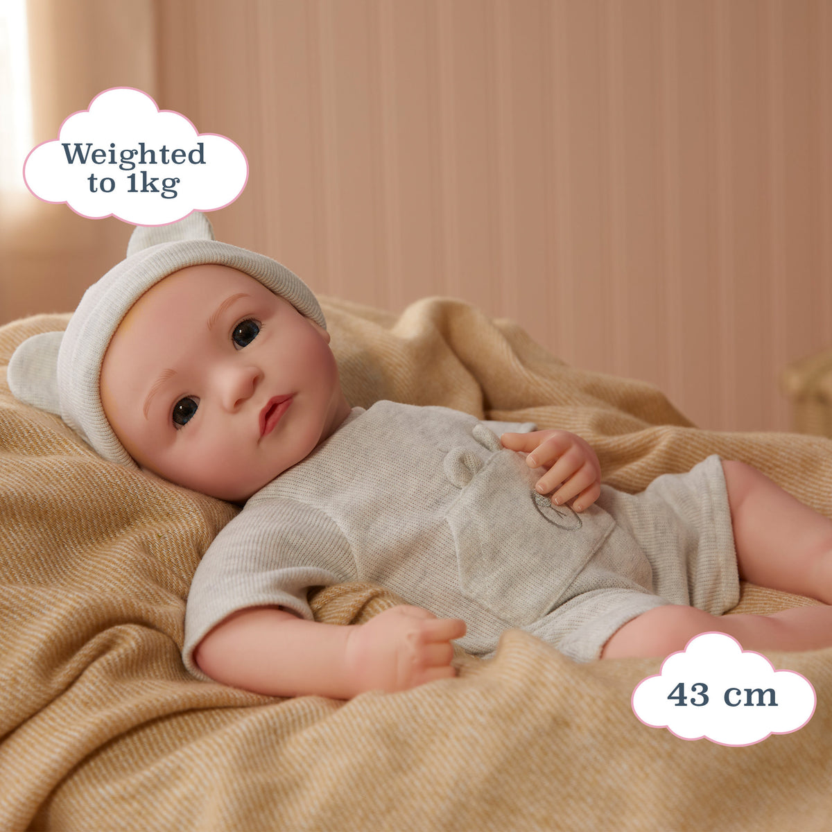 BABY Born Real 43cm Doll - Light Skin Open Eyed Boy