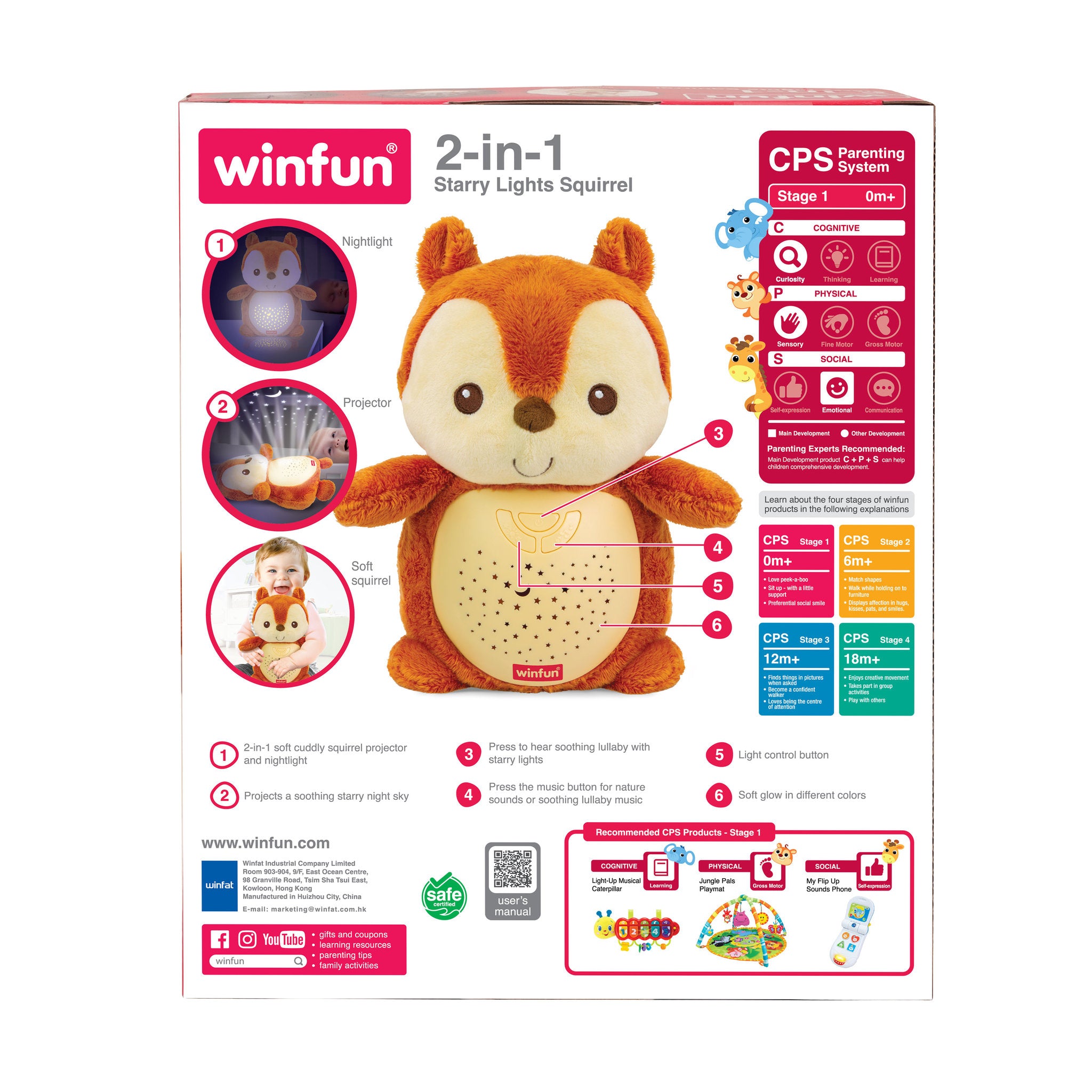 Winfun 2-In-1 Starry Lights Squirrel