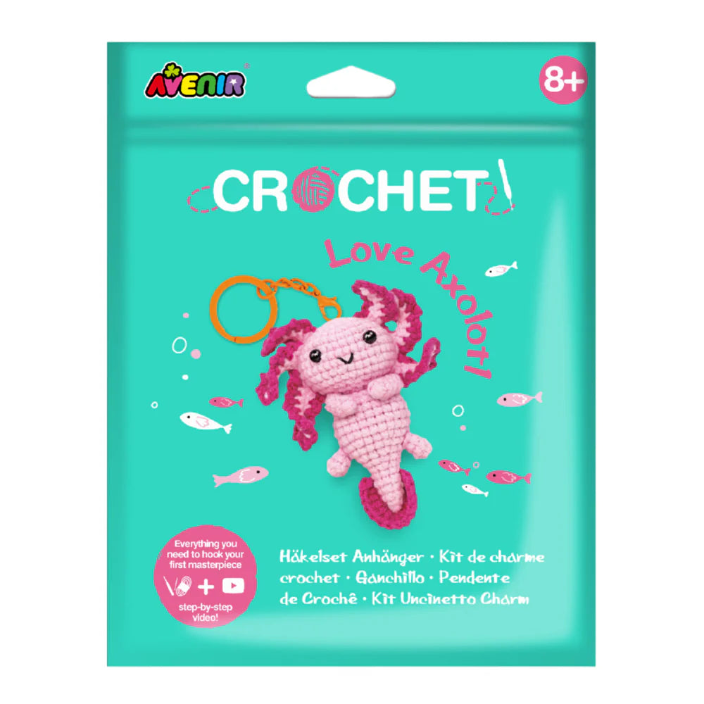Crochet Keychain - Love Axolotl