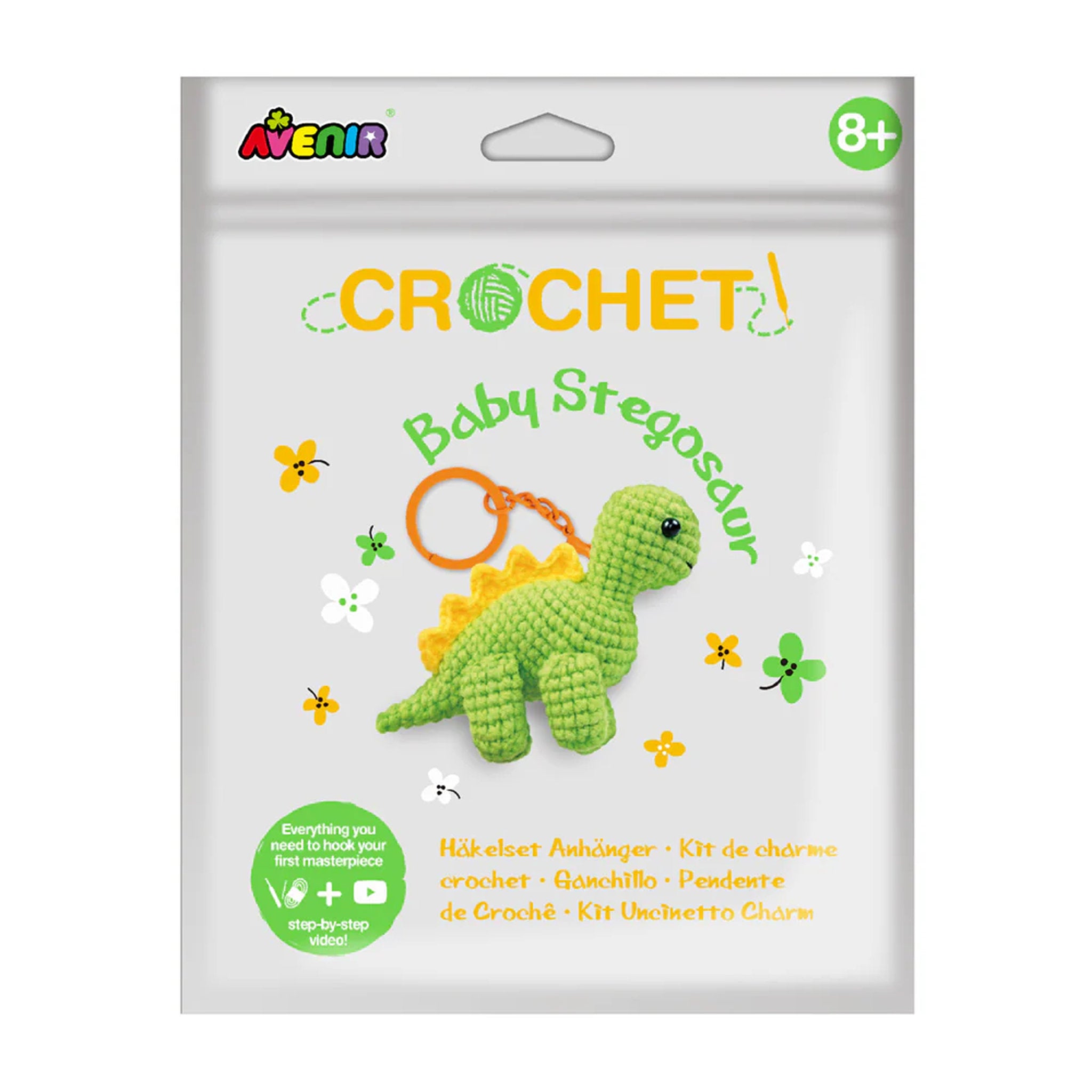 Crochet Keychain - Baby Stegosaur