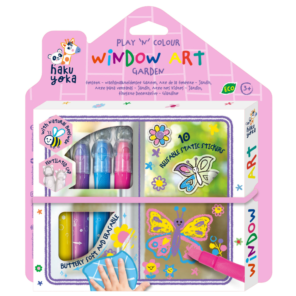 Play 'N' Colour Window Art Butterfly Garden