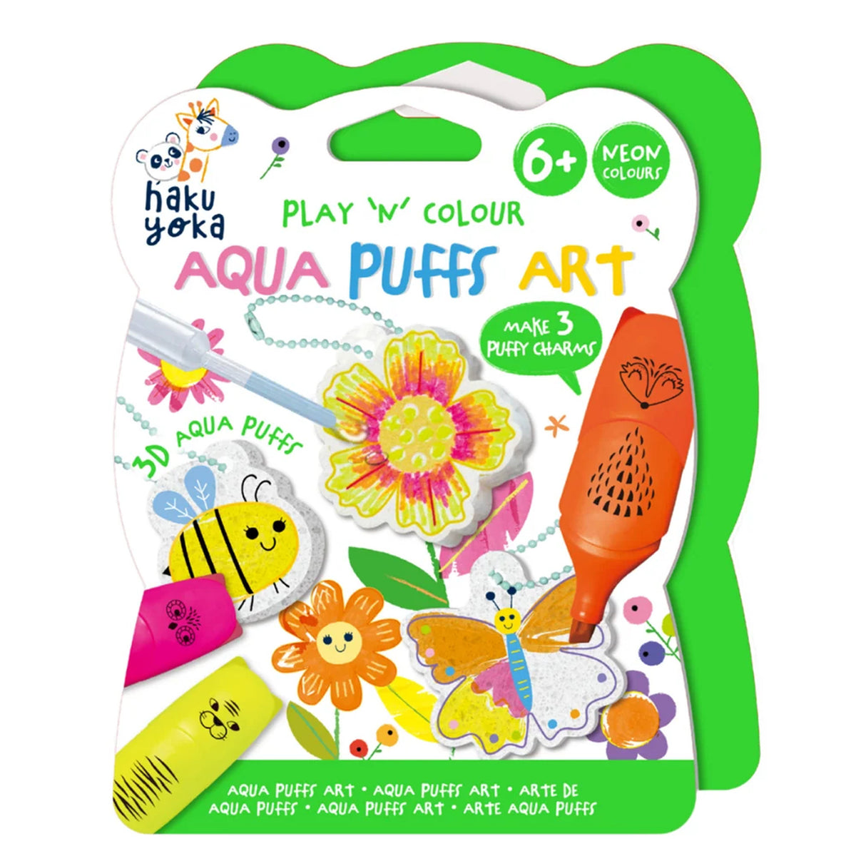 Haku Yoka Play 'N' Colour Garden Aqua Puffs Art Set