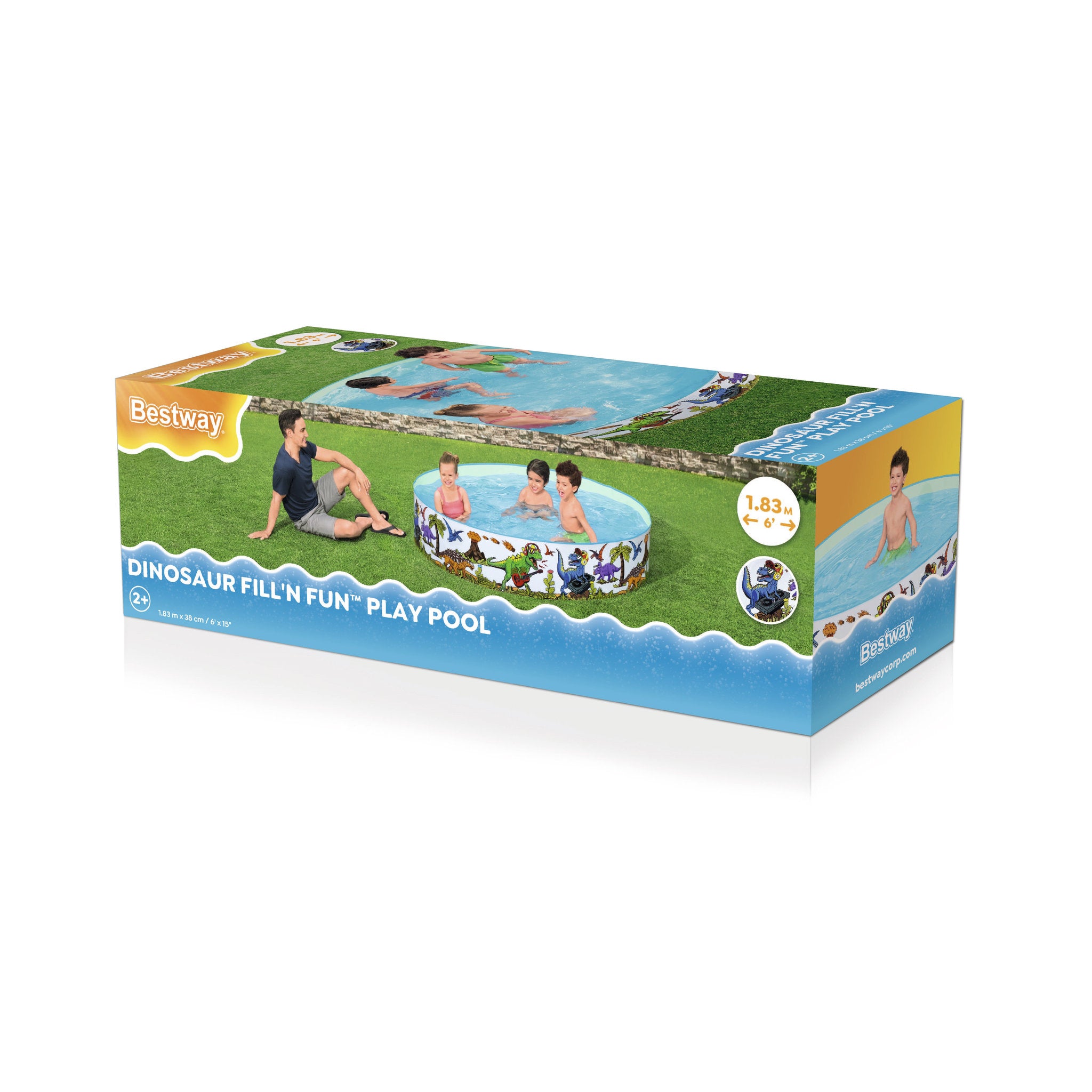 Bestway Fill And Swim Dinosaur 6ft Play Pool