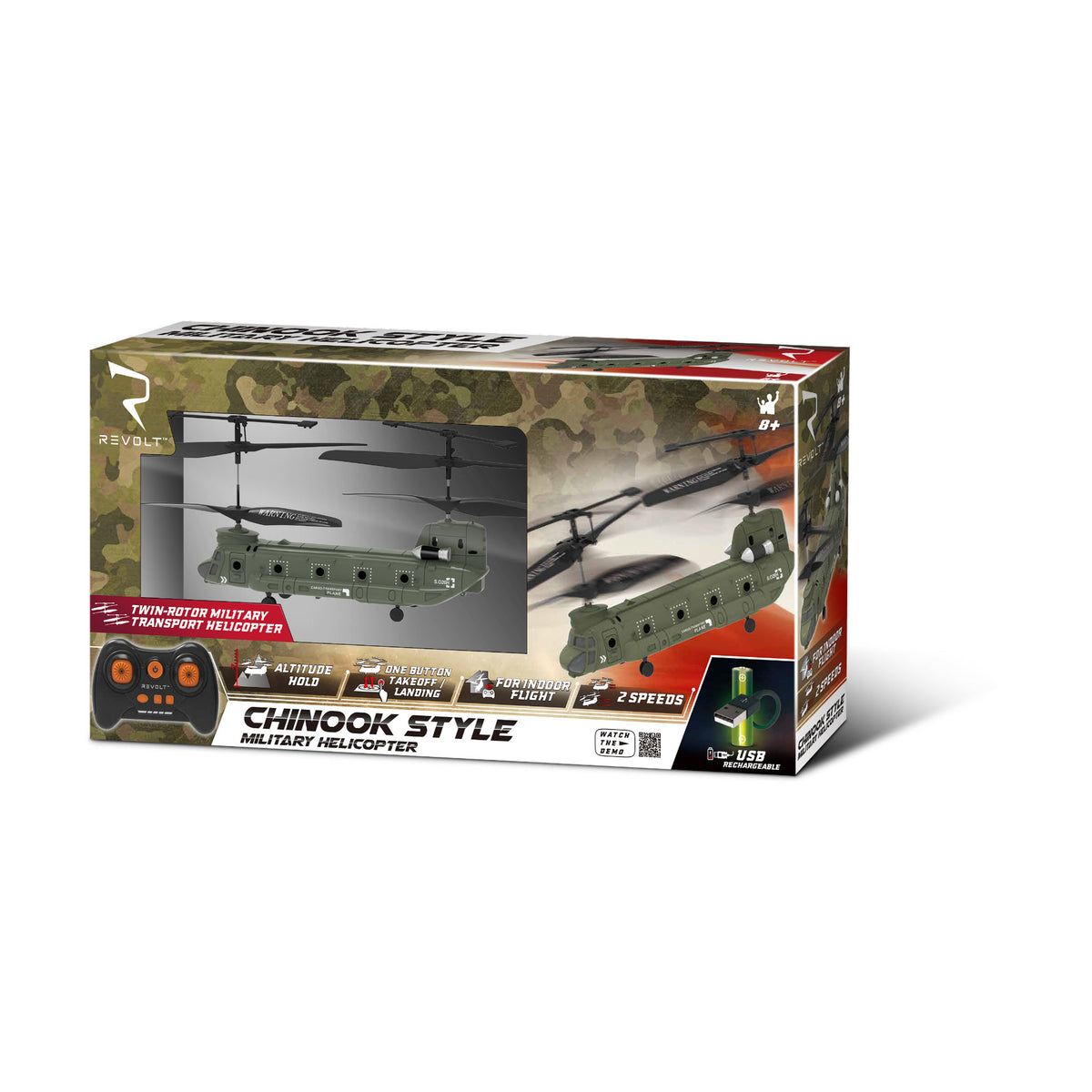 Revolt Radio Control 2.4GHZ Chinook Helipcopter