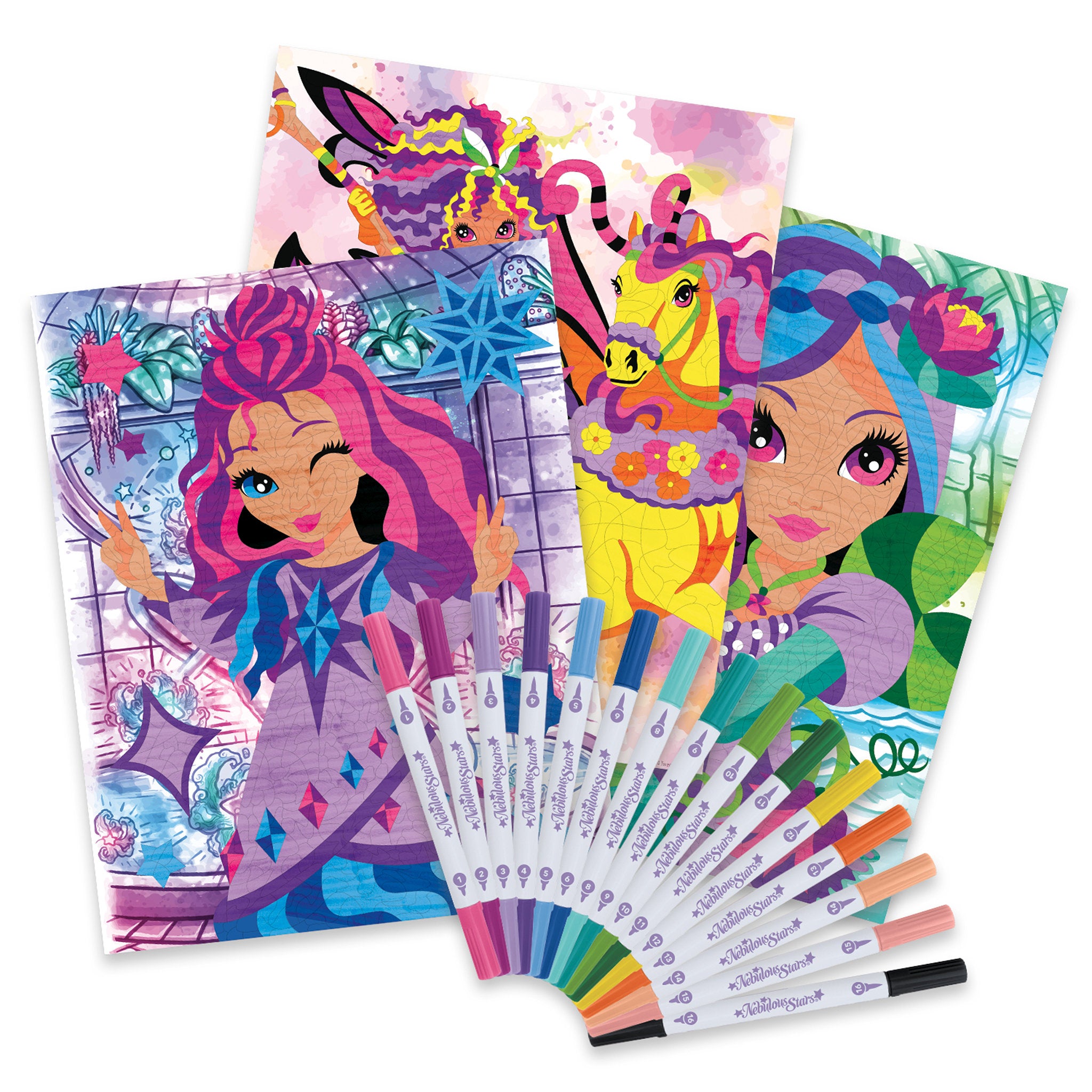 Nebulous Stars Colour By Number Book Set - Mystery