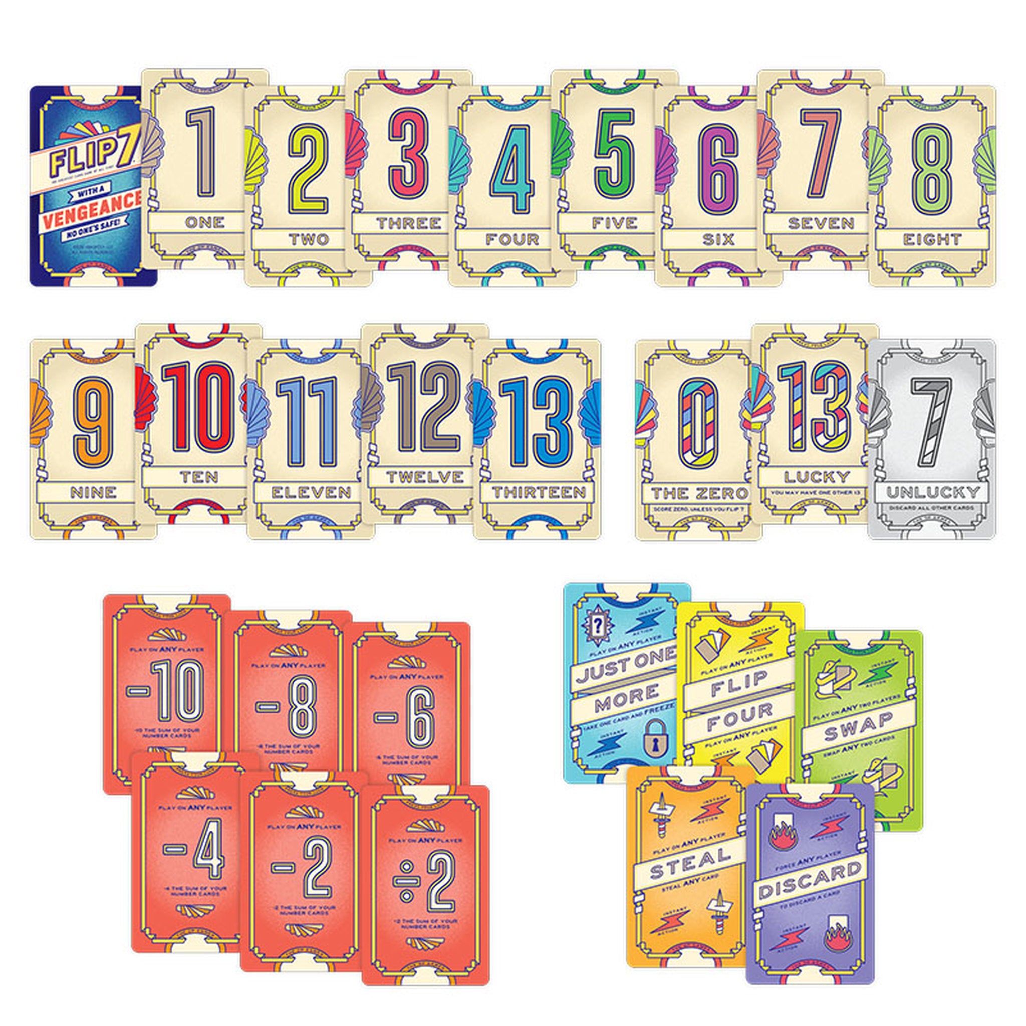 Flip 7 With A Vengeance Edition Card Game