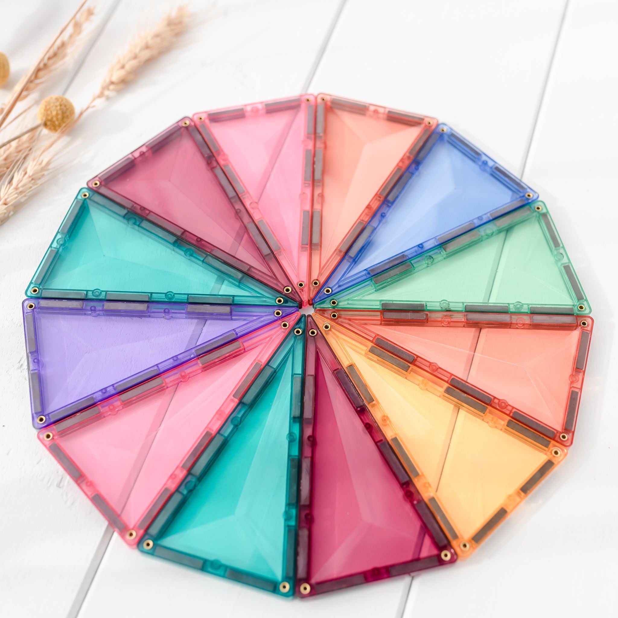 CONNETIX Magnetic Tiles 202 Piece - Pastel Mega Pack