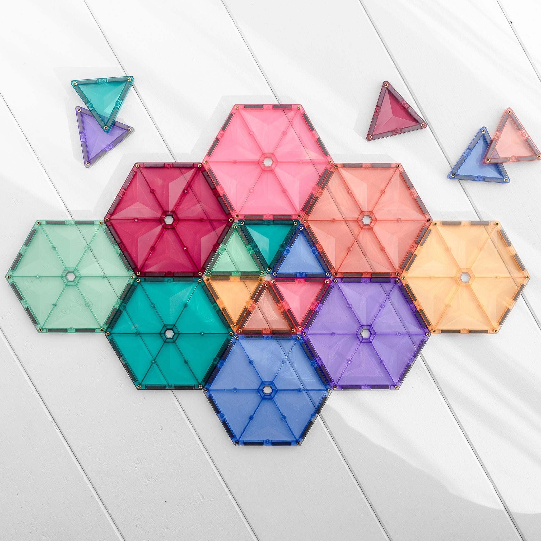CONNETIX Magnetic Tiles 202 Piece - Pastel Mega Pack