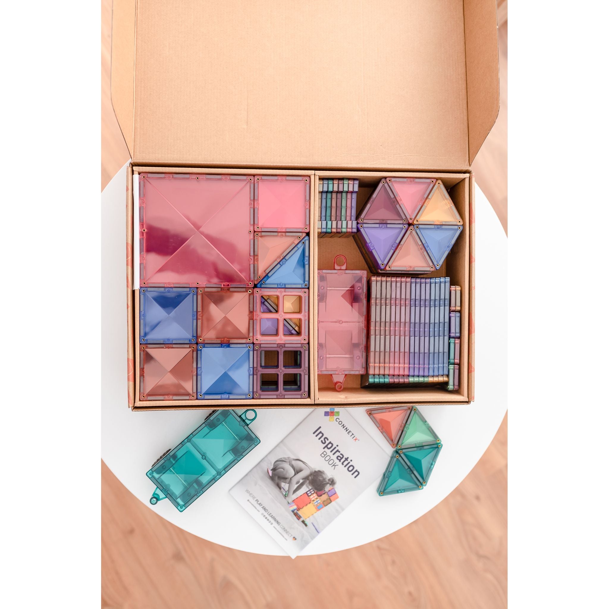CONNETIX Magnetic Tiles 202 Piece - Pastel Mega Pack