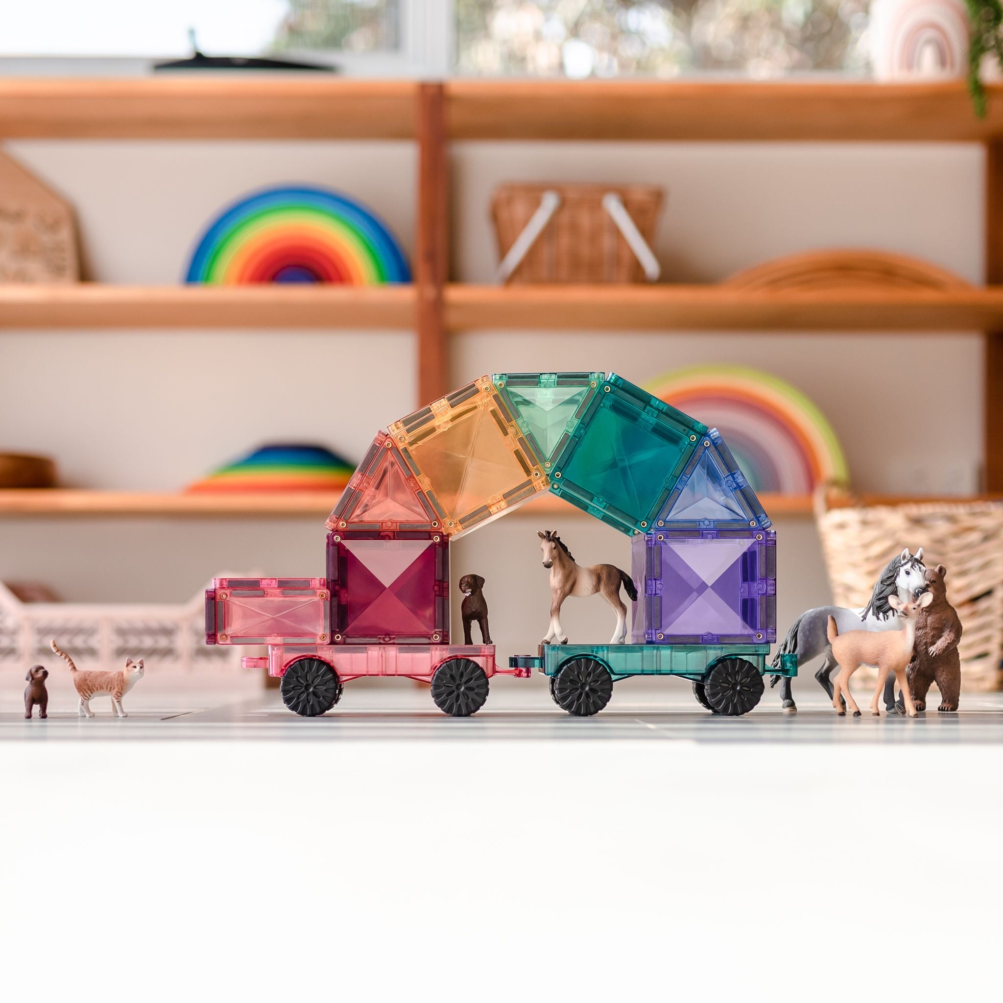 CONNETIX Magnetic Tiles 202 Piece - Pastel Mega Pack