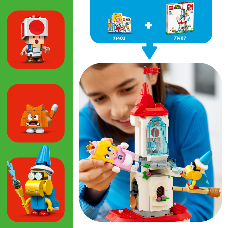 LEGO 71407 Super Mario Cat Peach Suit And Frozen Tower Expansion Set