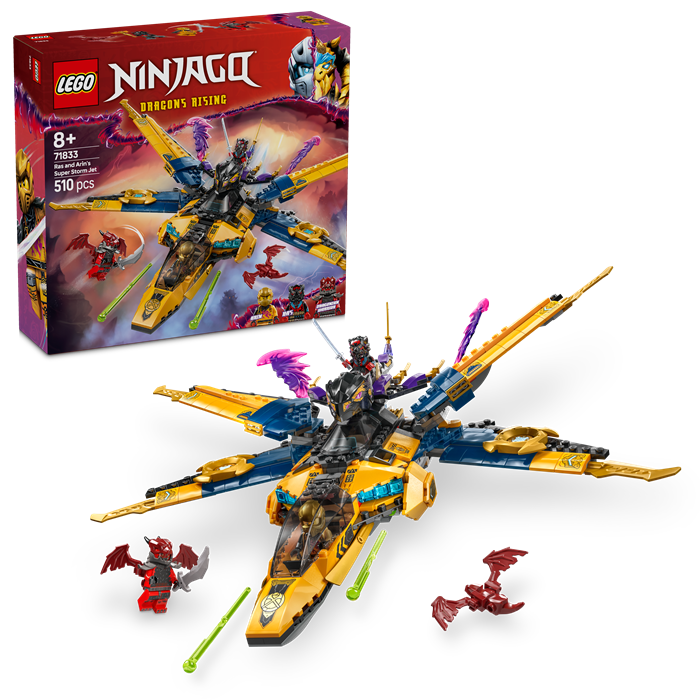 LEGO 71833 NINJAGO Ras And Arin's Super Storm Jet