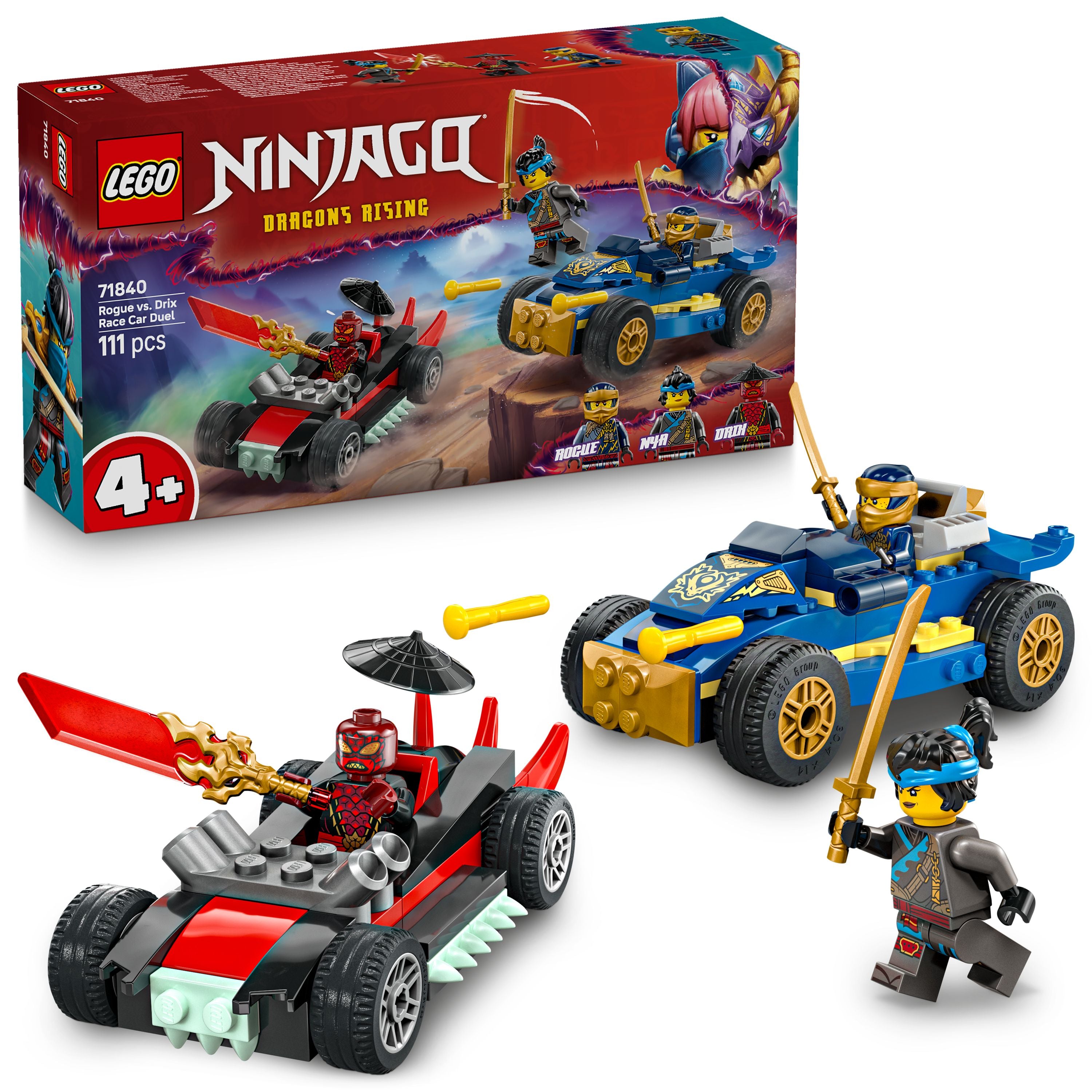 LEGO 71840 NINJAGO Rogue vs. Drix Race Car Duel