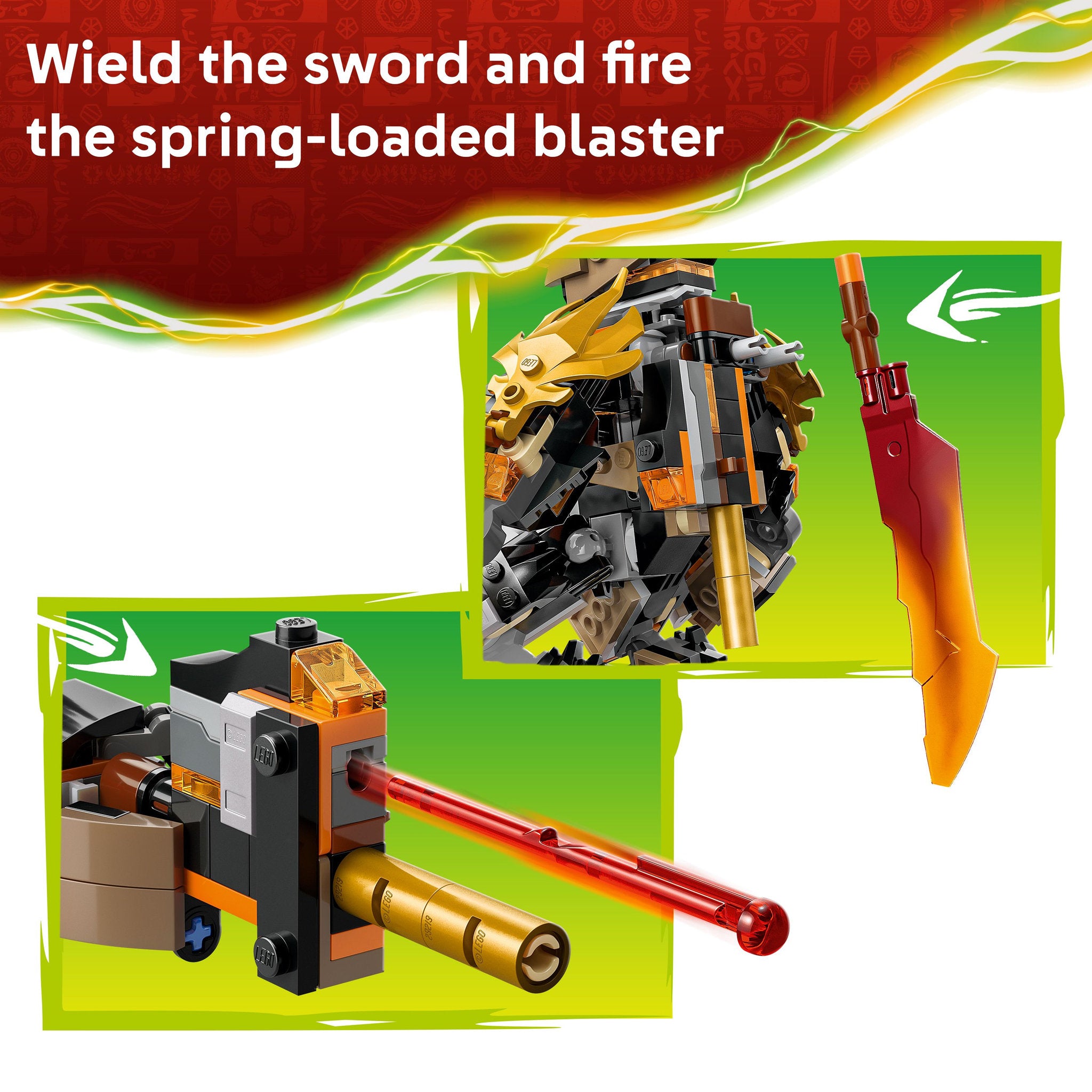 LEGO 71854 NINJAGO Cole’s Mission Mech & Dragon Zane