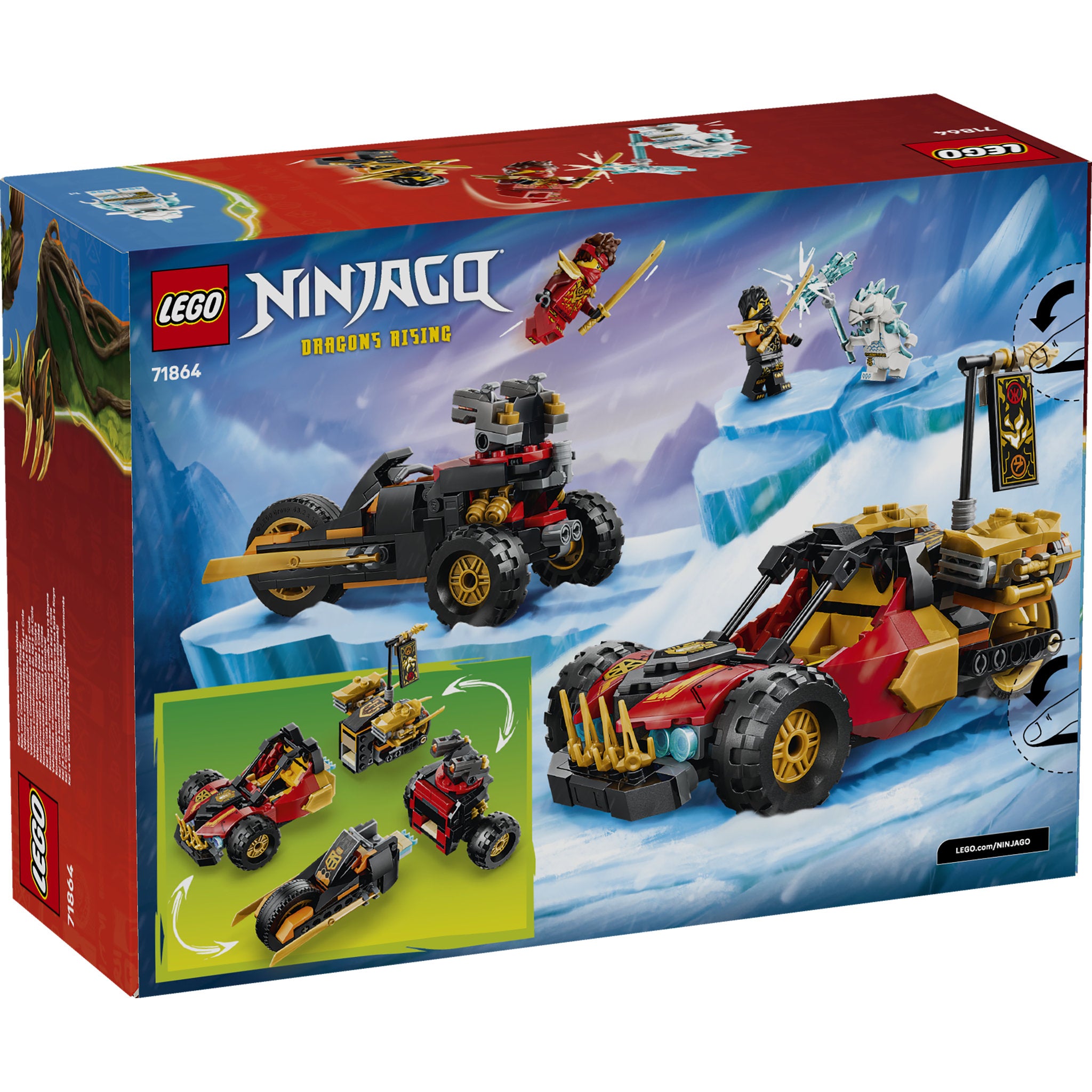 LEGO 71864 NINJAGO Kai and Cole's Combiner Vehicles