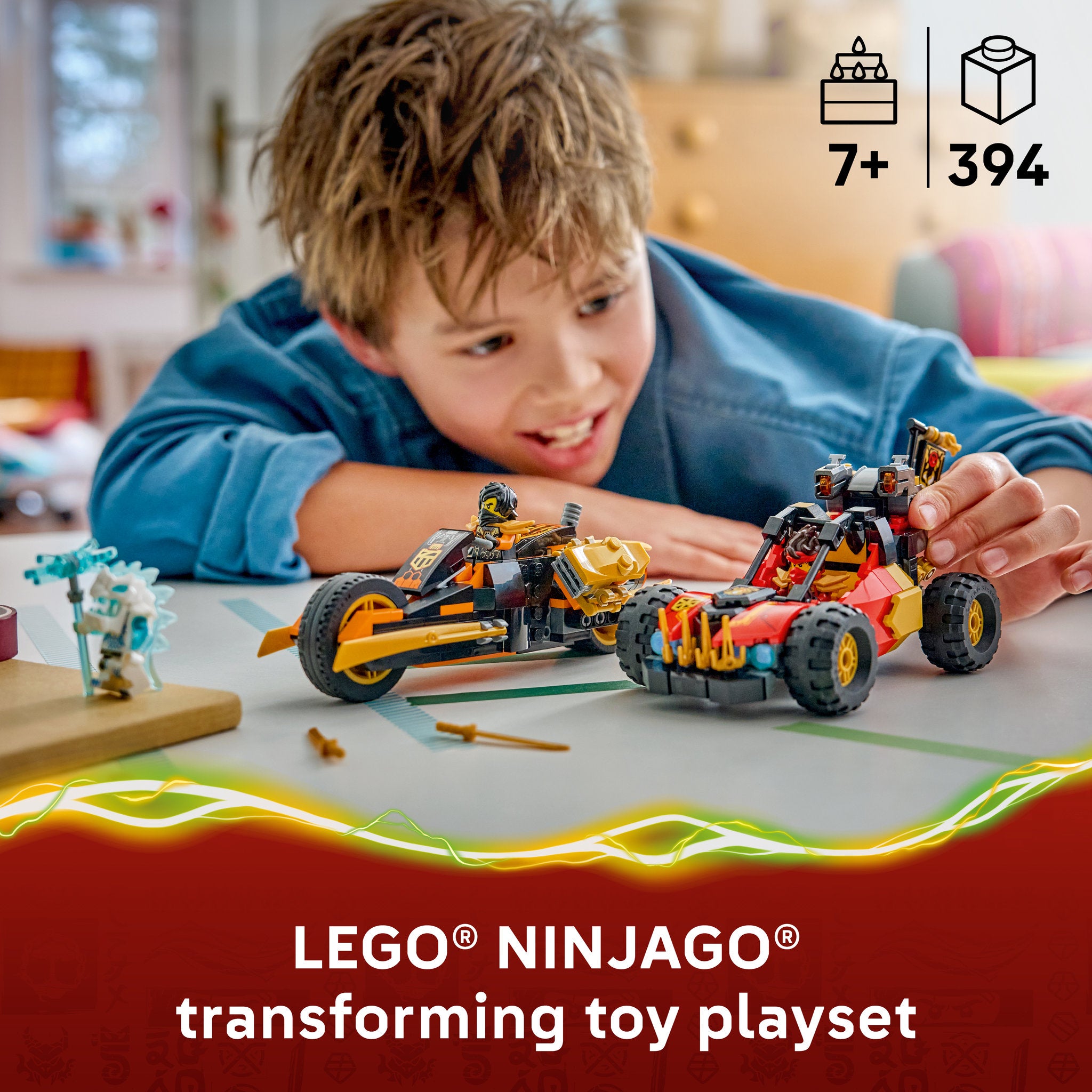LEGO 71864 NINJAGO Kai and Cole's Combiner Vehicles