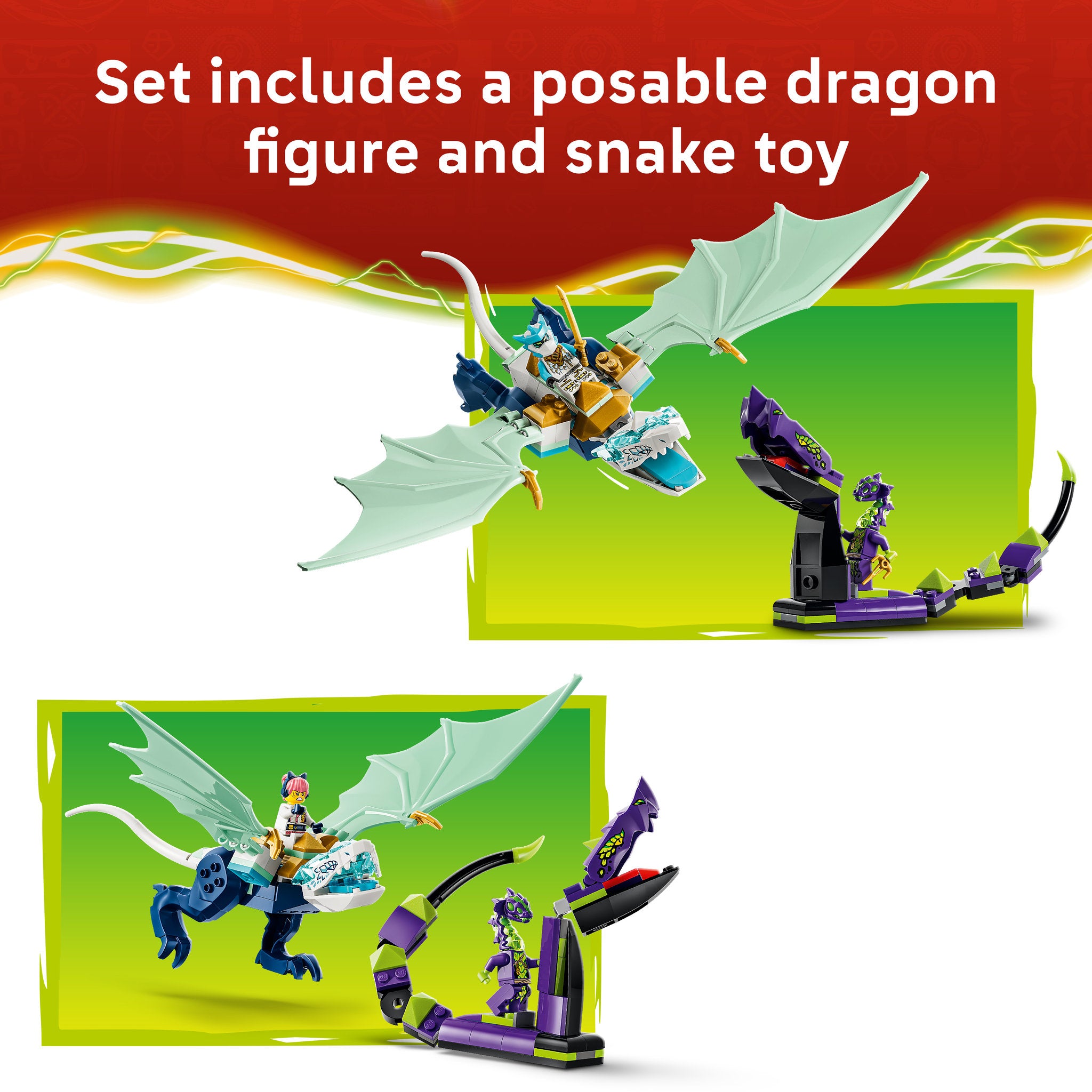 LEGO 71865 NINJAGO Zane's Ice Dragon Battle