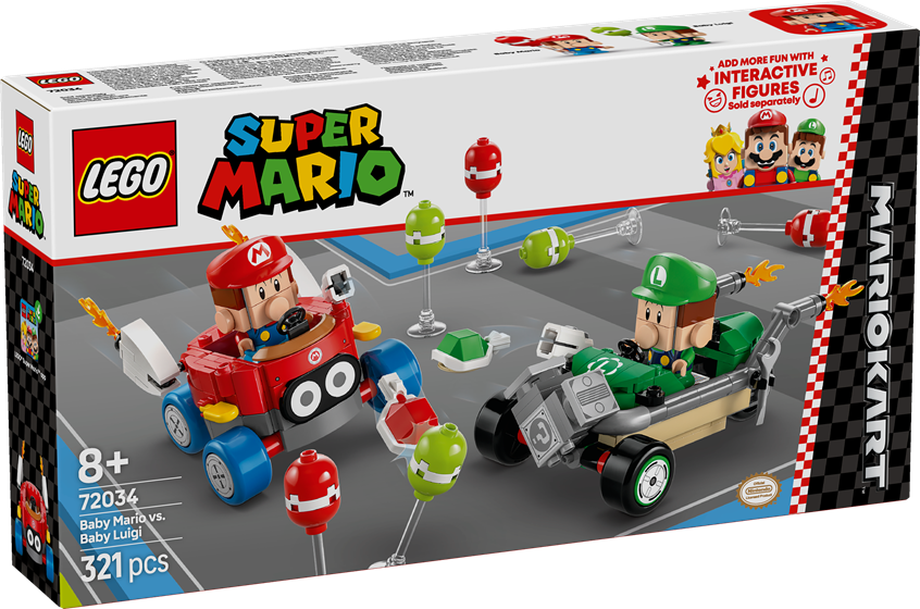 LEGO 72034 Super Mario Mario Kart – Baby Mario vs. Baby Luigi