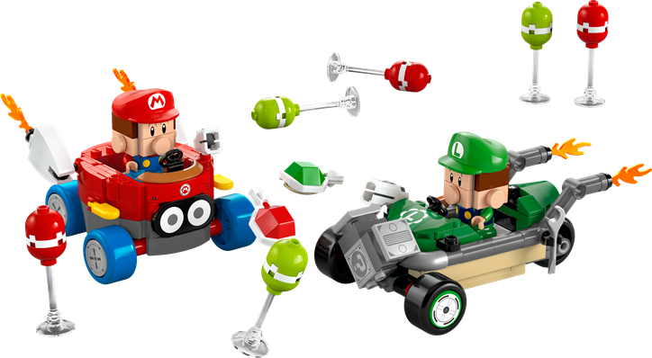 LEGO 72034 Super Mario Mario Kart – Baby Mario vs. Baby Luigi