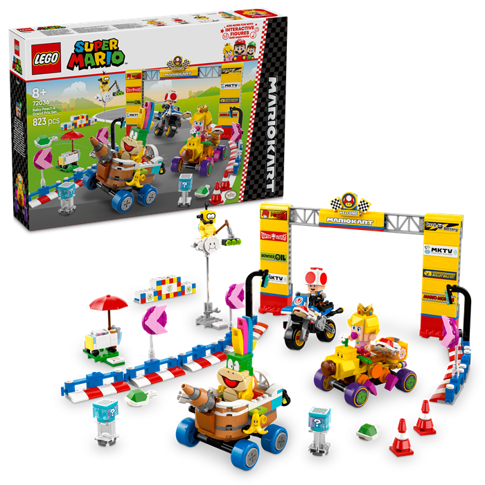 LEGO 72036 Super Mario Mario Kart – Baby Peach & Grand Prix Set